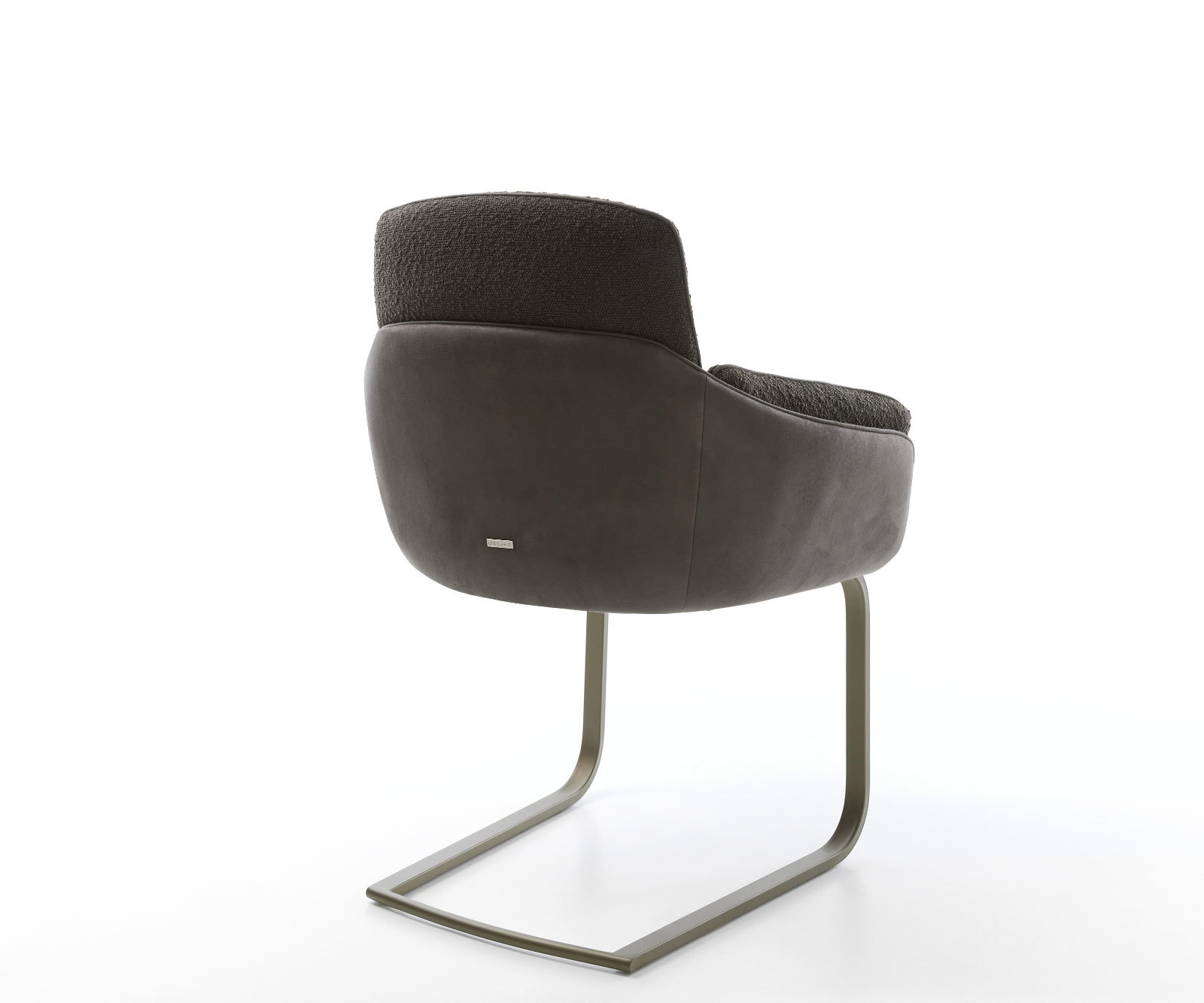 Étkezőszék Luan-Flex karfás vegyes anyag fekete étkezőszék lapos titán effekt felülettel - Image 5