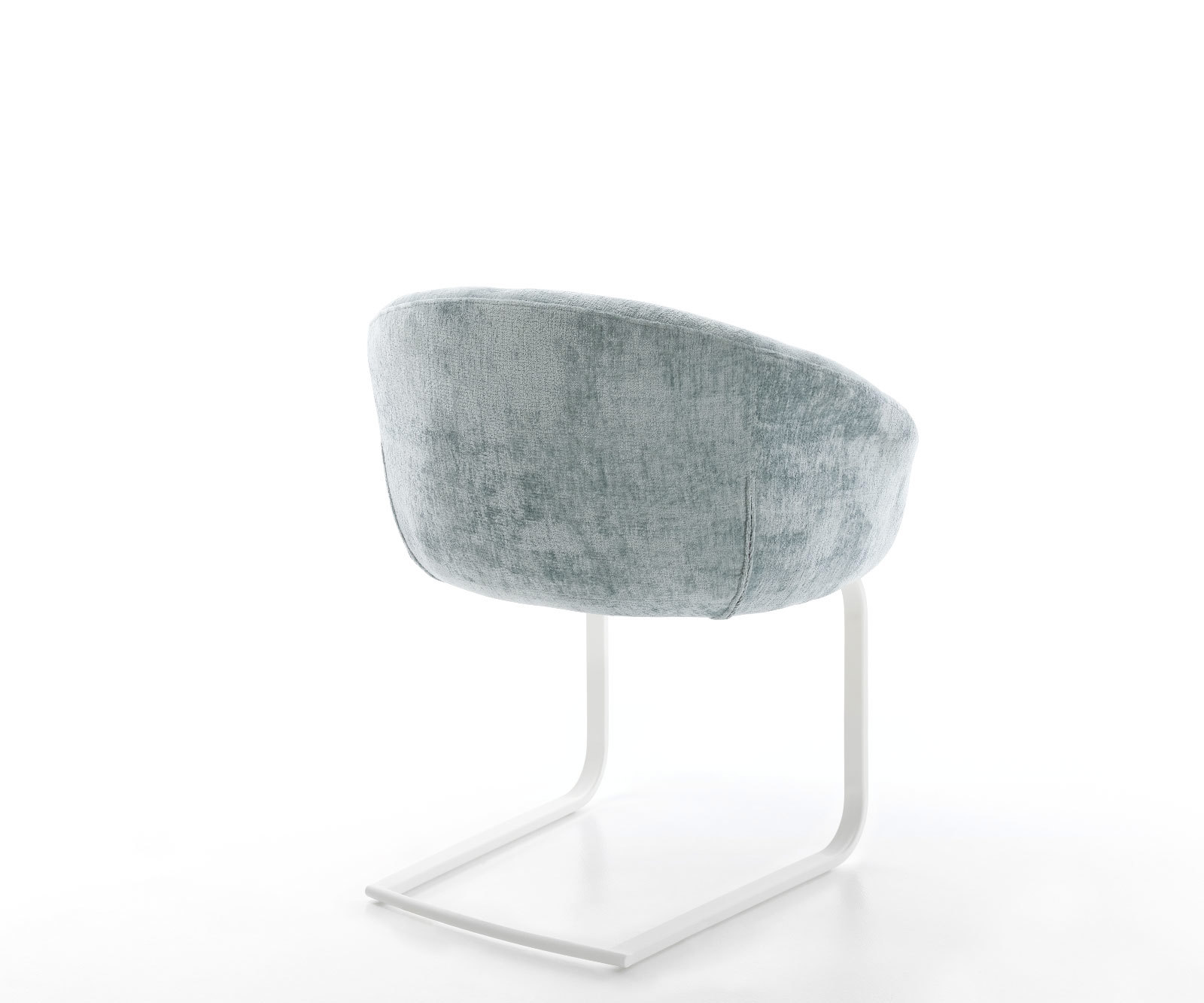 Étkezőszék Vinka-Flex kárpitozott karfás mikroszálas pasztellkék étkezőszék lapos fehér zsákrugós - Image 5