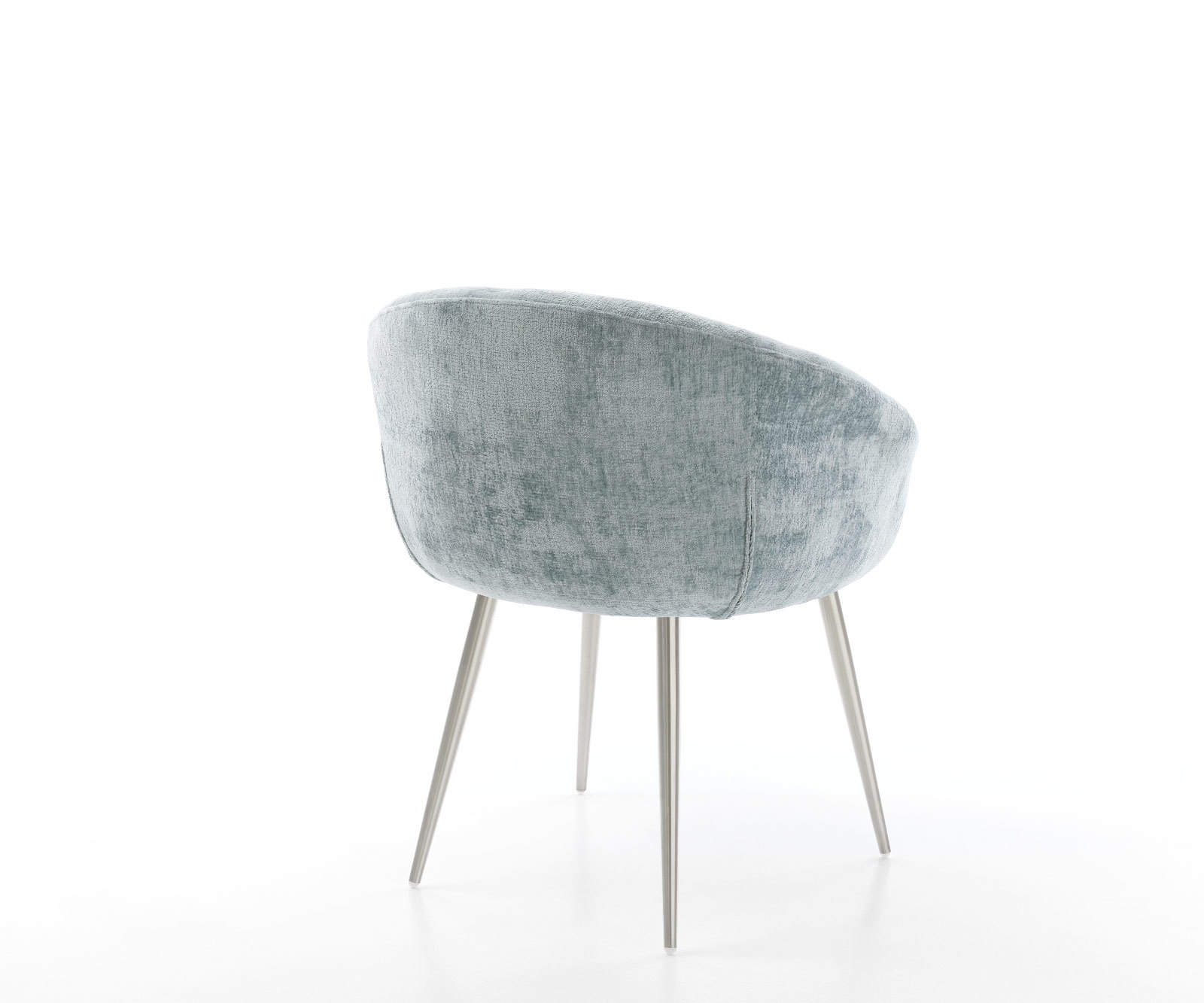 Étkezőszék Vinka-Flex karfás mikroszálas pasztellkék 4 lábas kúpos rozsdamentes acél zsákrugós - Image 5