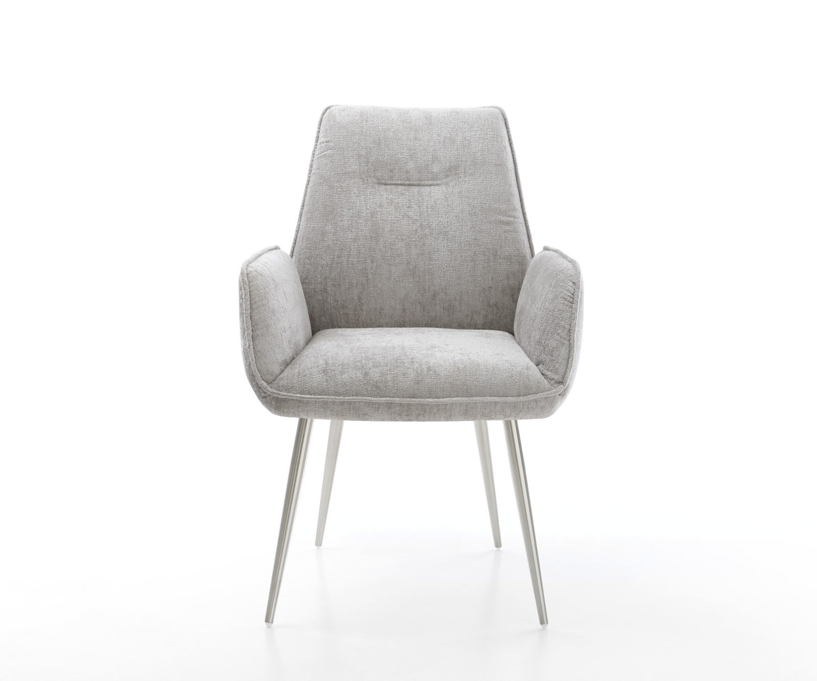 Étkezőszék Zoa-Flex mikroszálas ezüstszürke 4 láb kúpos rozsdamentes acél zsákrugós - Image 2