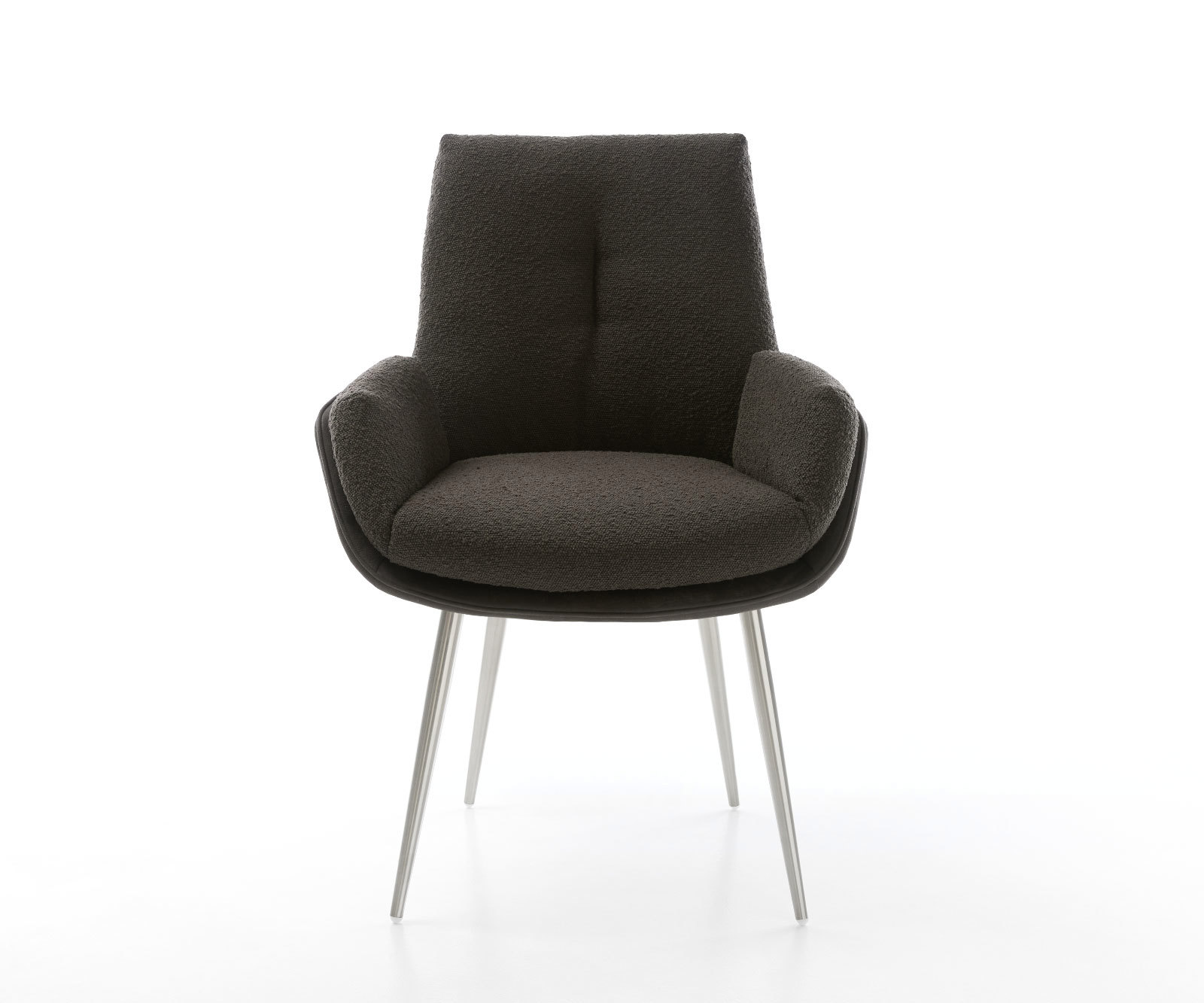 Étkezőszék Clea-Flex vegyes anyagok fekete 4 láb kúpos rozsdamentes acélból - Image 2