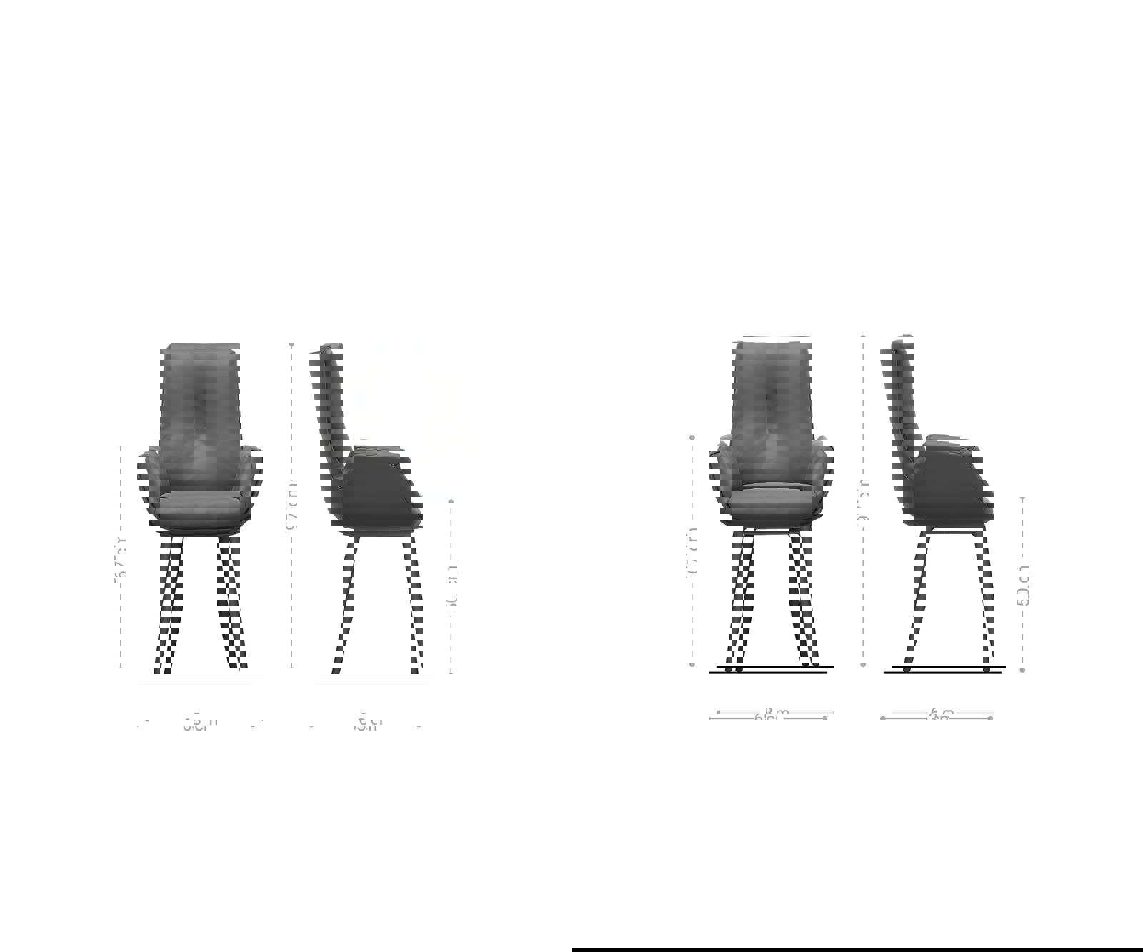 Étkezőszék Clea-Flex vegyes anyagok fekete 4 láb kúpos rozsdamentes acélból - Image 6