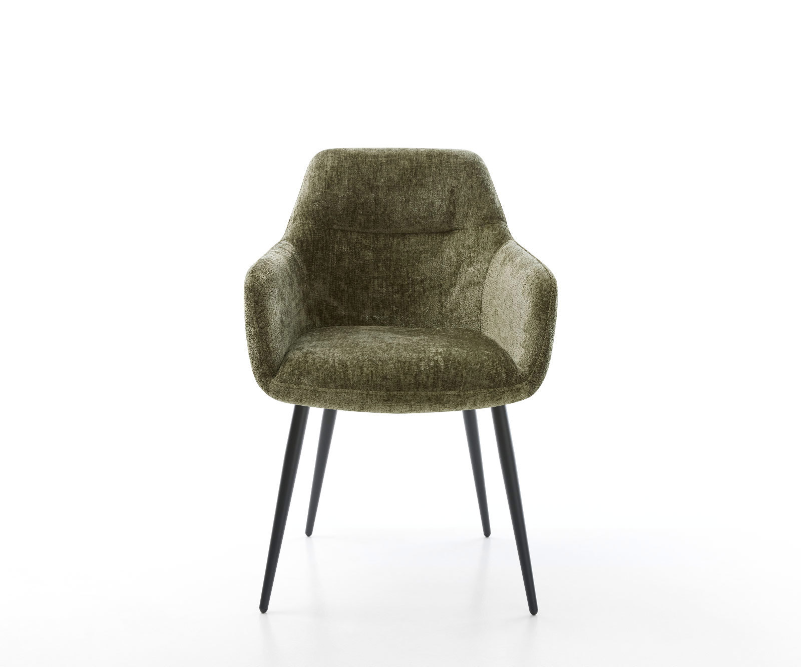 Étkezőszék Pejo-Flex chenille oliva 4 láb kúpos fekete zsákrugós - Image 2