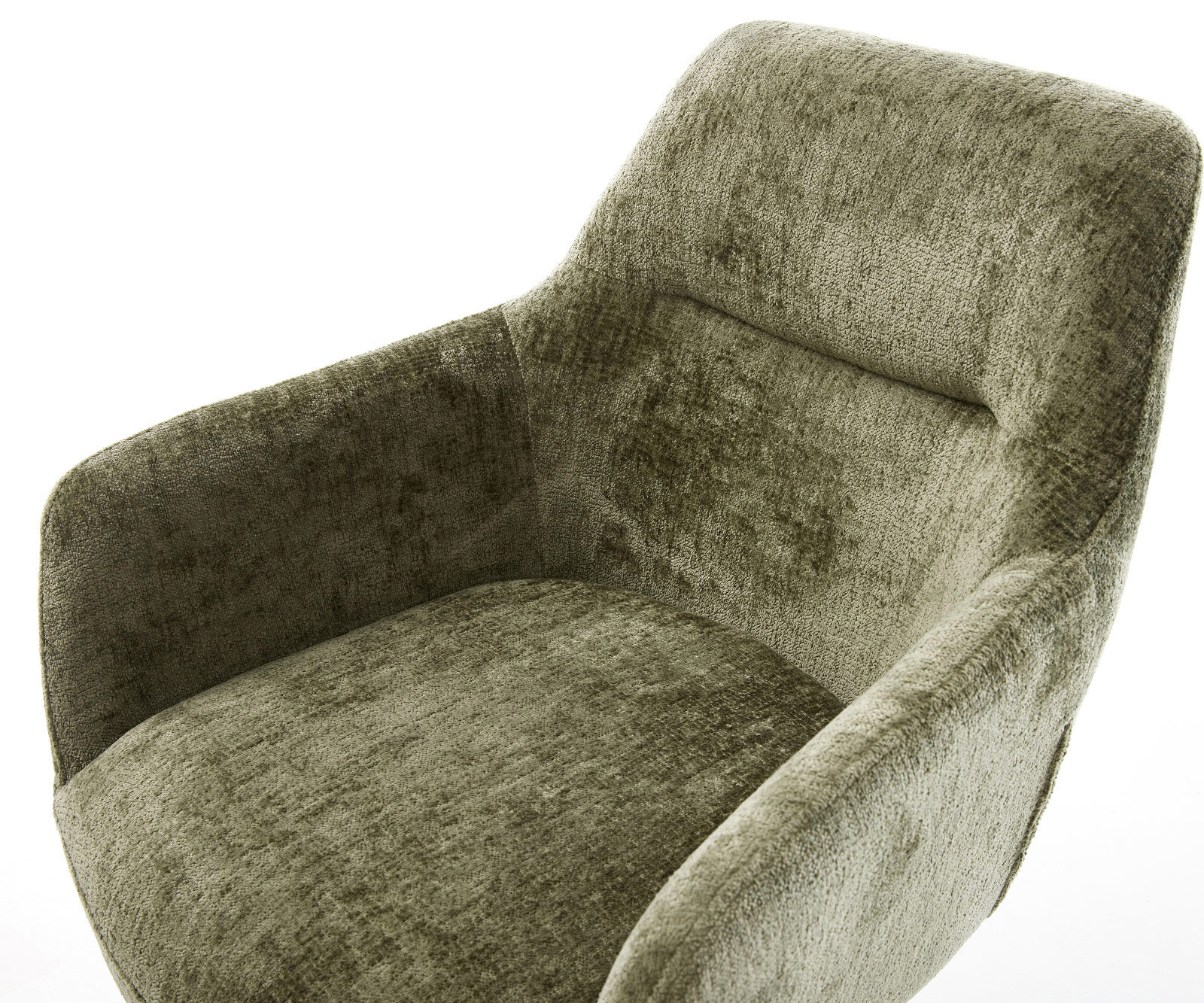 Étkezőszék Pejo-Flex chenille oliva 4 láb kúpos fekete zsákrugós - Image 4