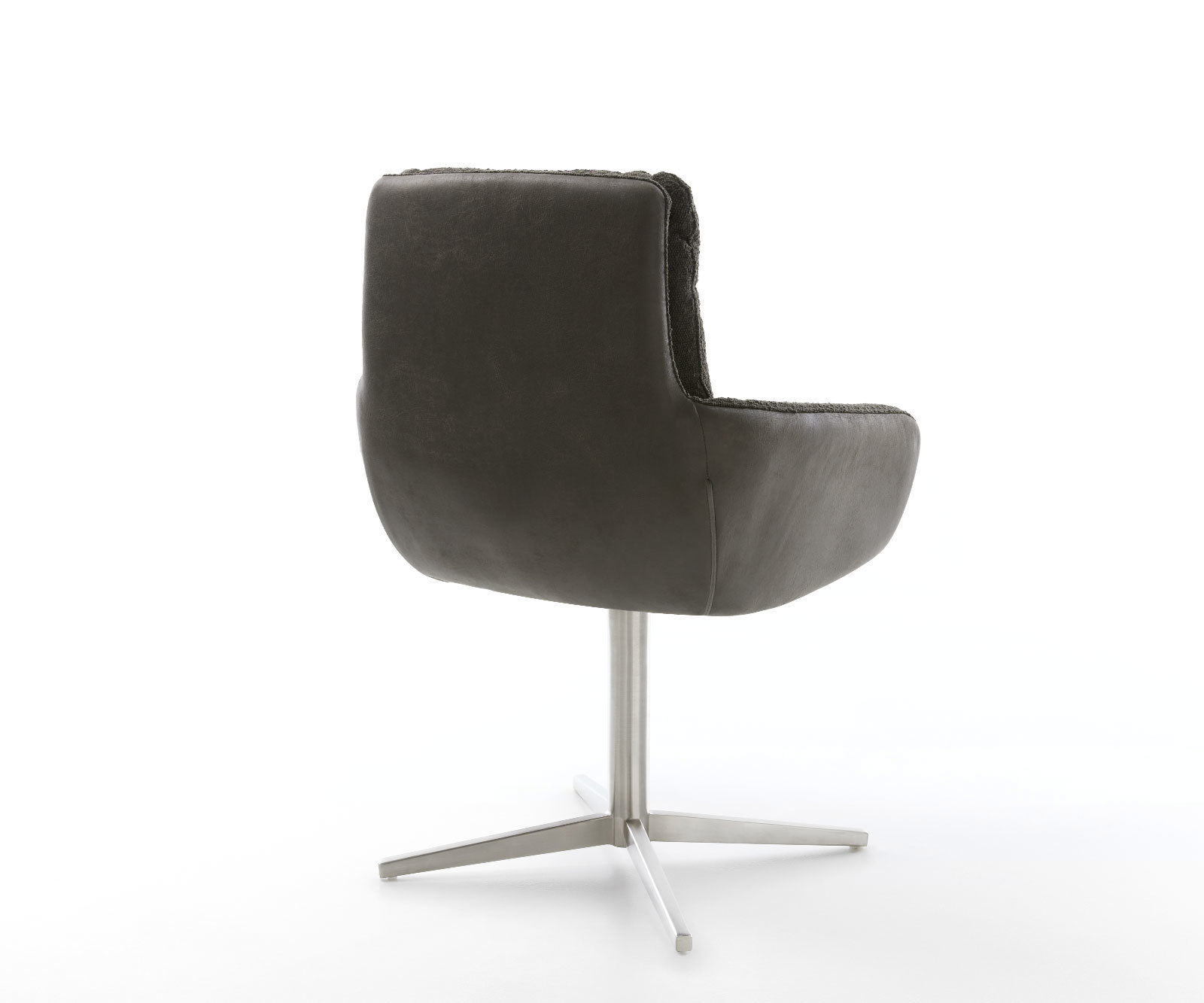 Étkezőszék Abelia-Flex karfás vegyes anyag fekete rozsdamentes acél kereszt láb 360° forgatható - Image 5