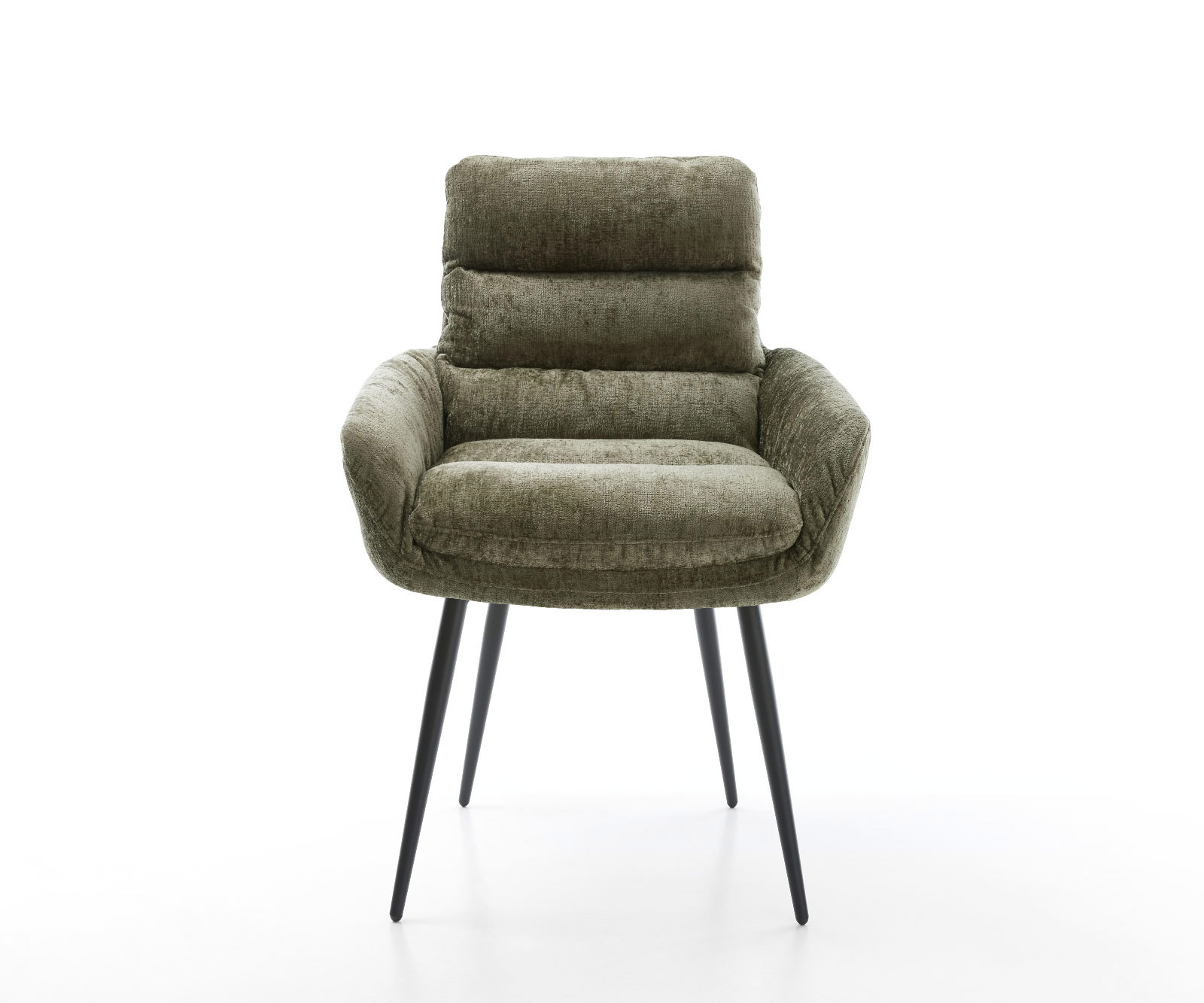 Étkezőszék Abelia-Flex karfás mikroszálas oliva 4 lábas kúpos fekete - Image 2