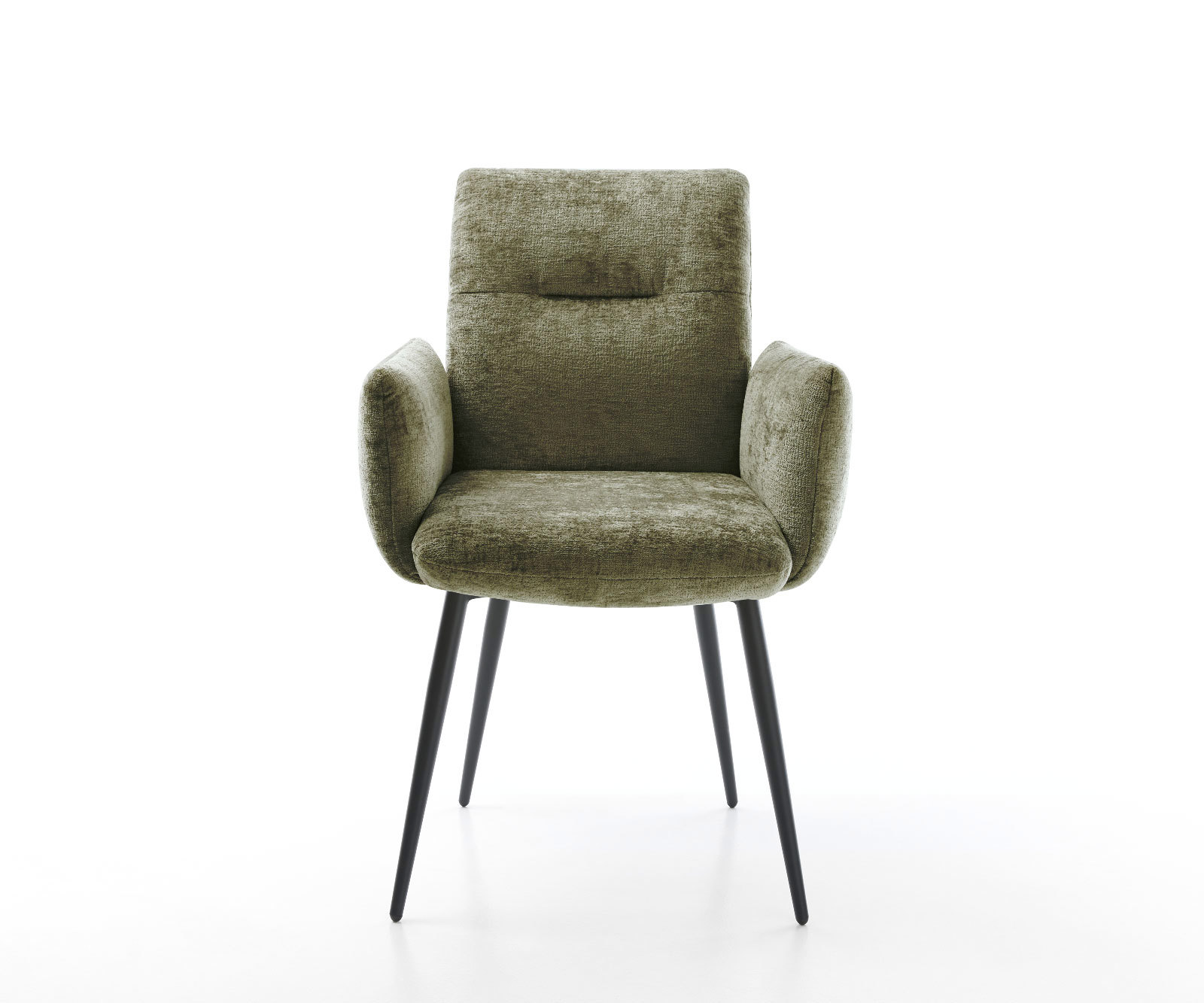 Étkezőszék Jova-Flex karfás mikroszálas oliva 4 lábas kúpos fekete zsákrugós - Image 2