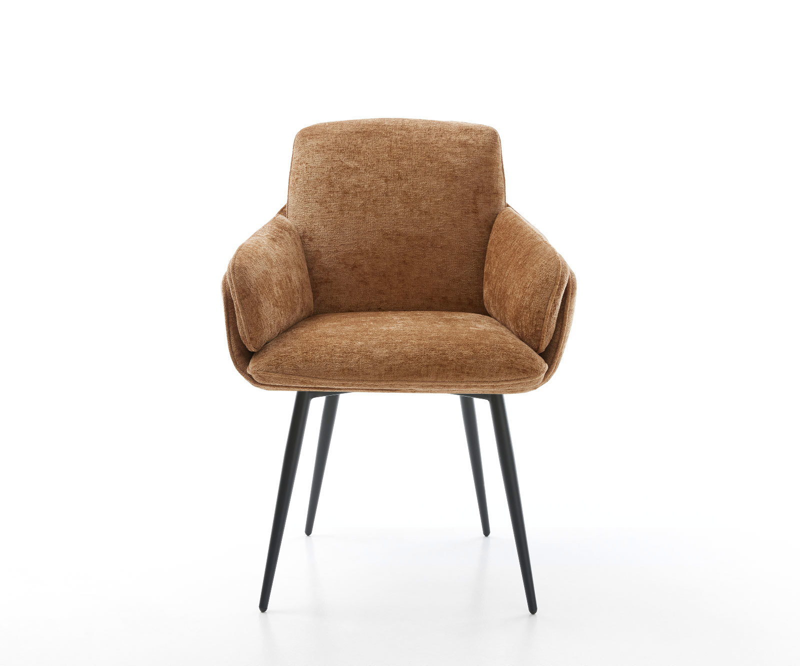 Étkezőszék Luan-Flex karfás mikroszálas rozsdás 4 lábú kúpos fekete - Image 2