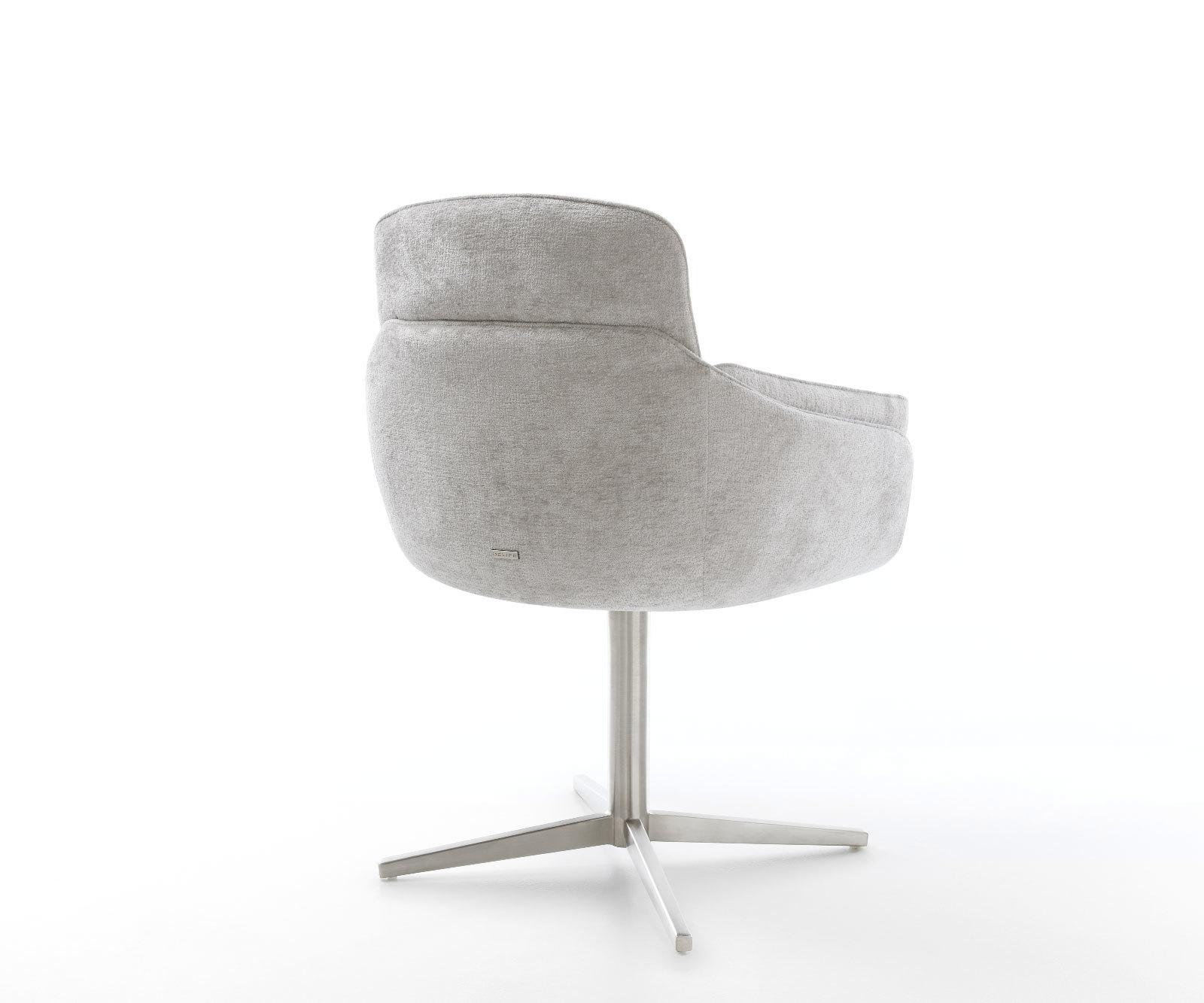 Étkezőszék Luan-Flex karfás mikroszálas ezüstszürke rozsdamentes acél láb 360° forgatható - Image 5