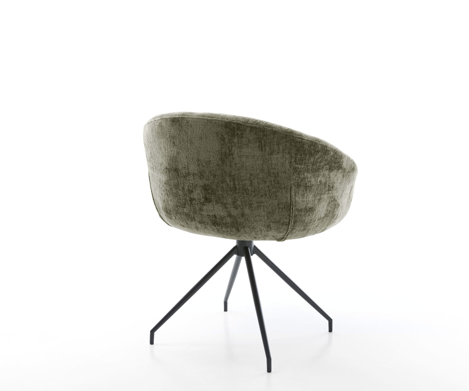 Étkezőszék Vinka-Flex karfás mikroszálas oliva kereszt láb kúpos fekete 180° forgatható zsákrugós - Image 5