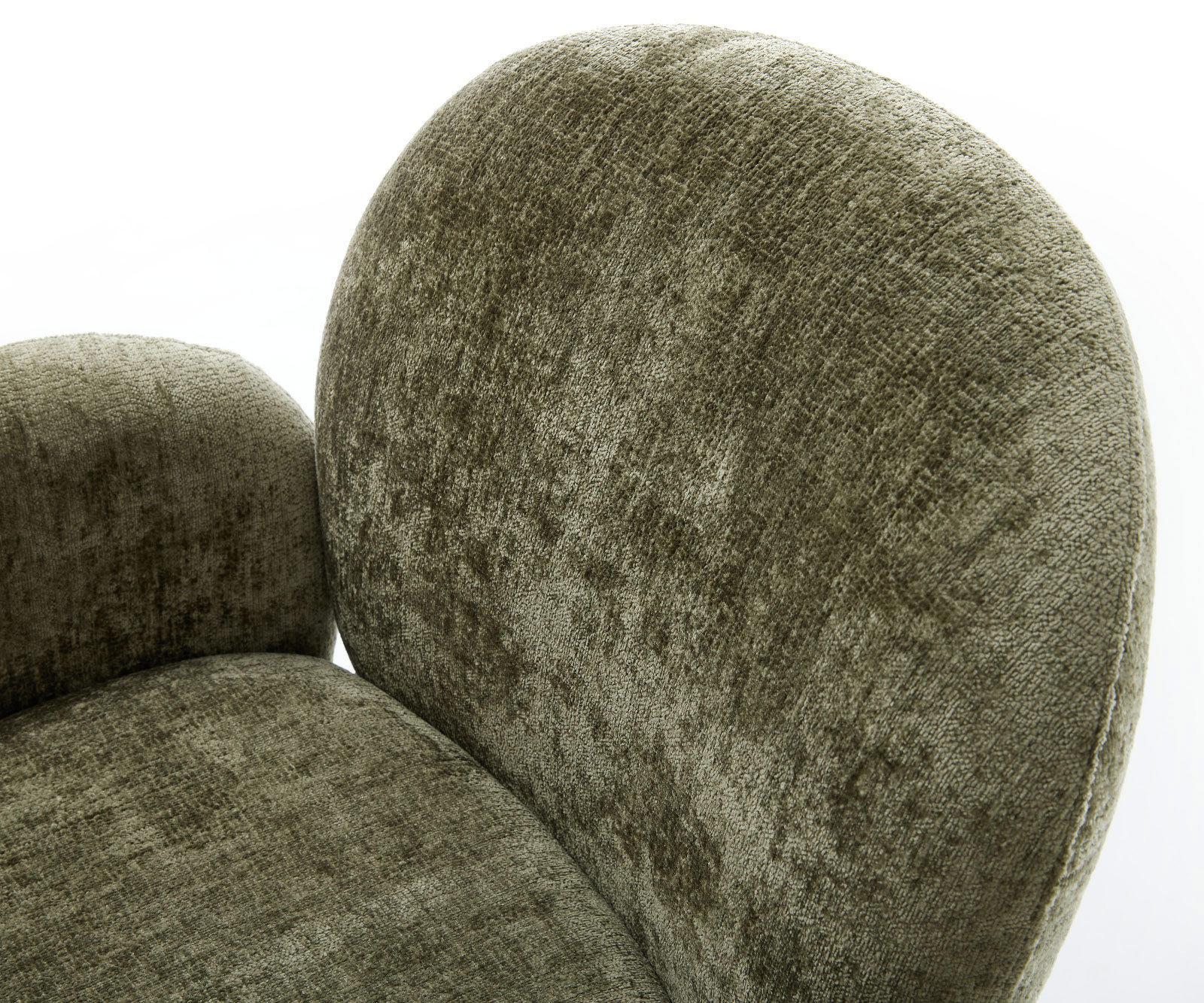 Étkezőszék Nube-Flex karfás mikroszálas oliva fekete láb 360° forgatható zsákrugós - Image 4