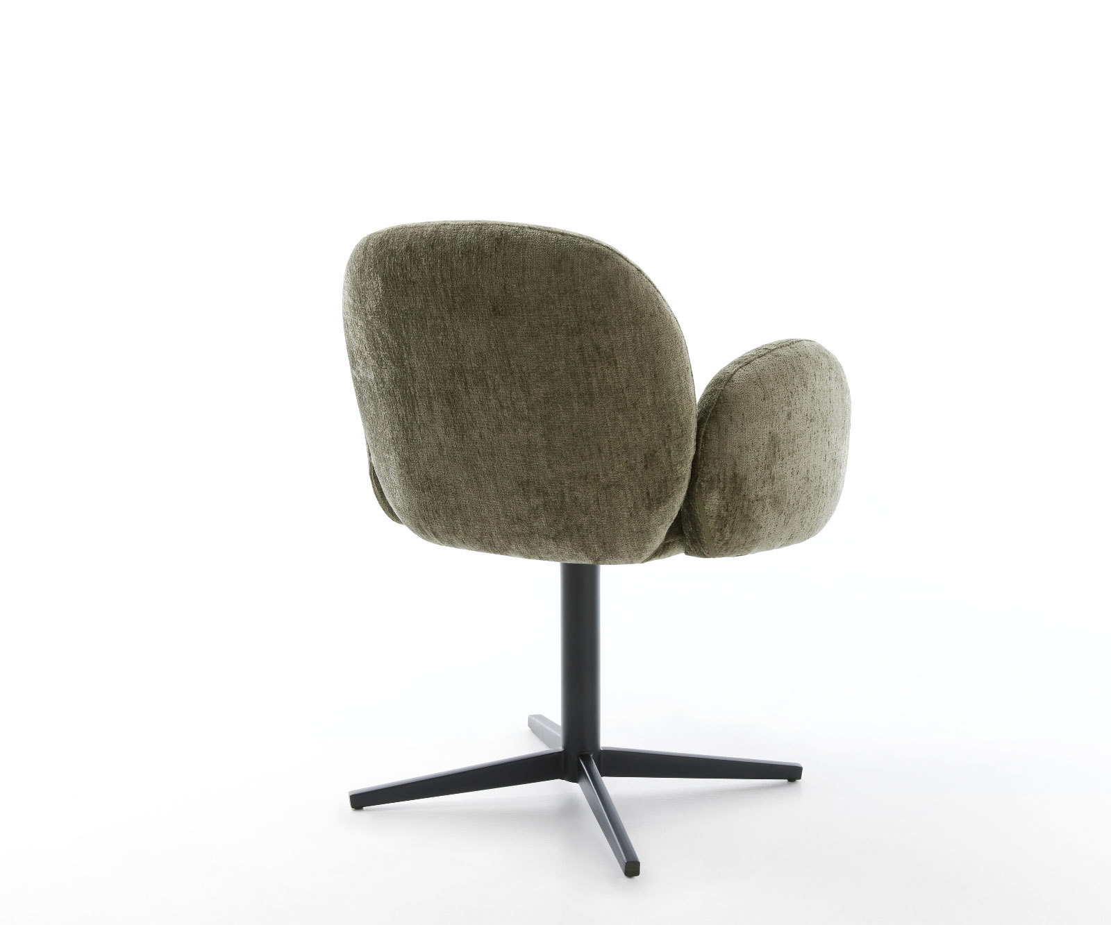 Étkezőszék Nube-Flex karfás mikroszálas oliva fekete láb 360° forgatható zsákrugós - Image 5