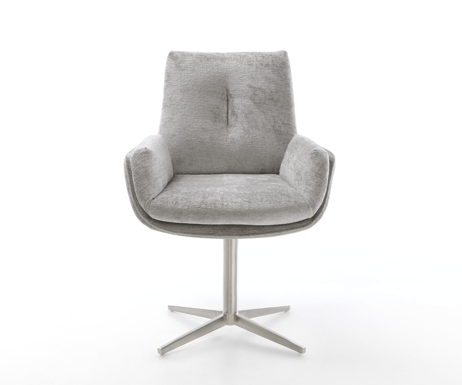 Étkezőszék Clea-Flex mikroszálas ezüstszürke fém láb 360° forgatható - Image 2