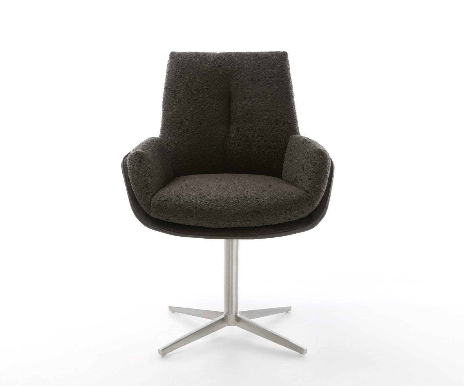 Étkezőszék Clea-Flex vegyes anyag fekete rozsdamentes acél kereszt láb 360° forgatható - Image 2