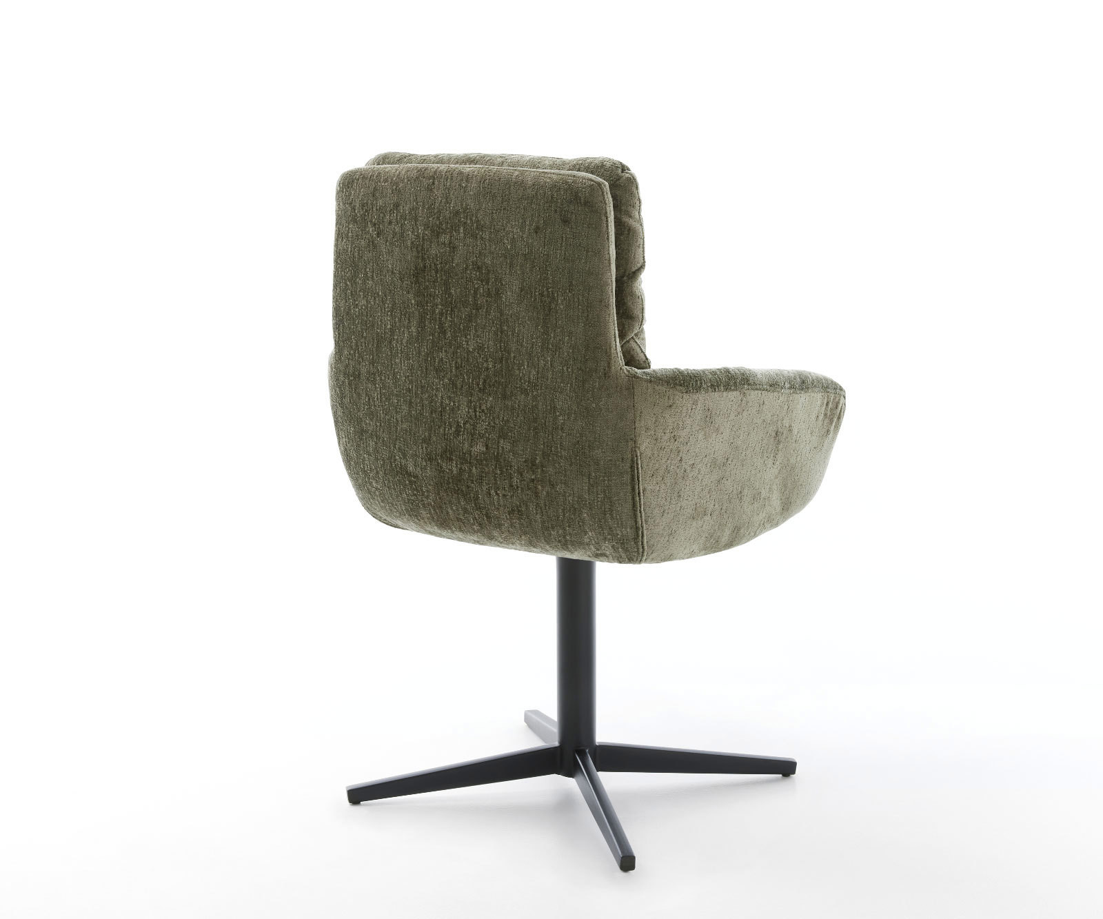Étkezőszék Abelia-Flex karfás mikroszálas oliva fekete láb 360° forgatható - Image 5
