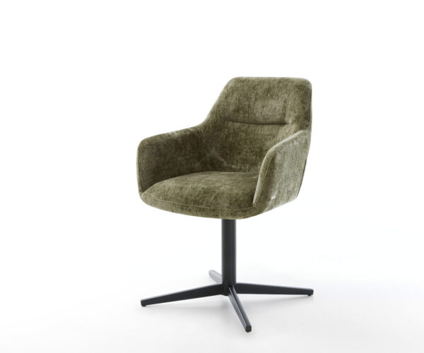 Étkezőszék Pejo-Flex mikroszálas oliva fekete láb 360° forgatható zsákrugós