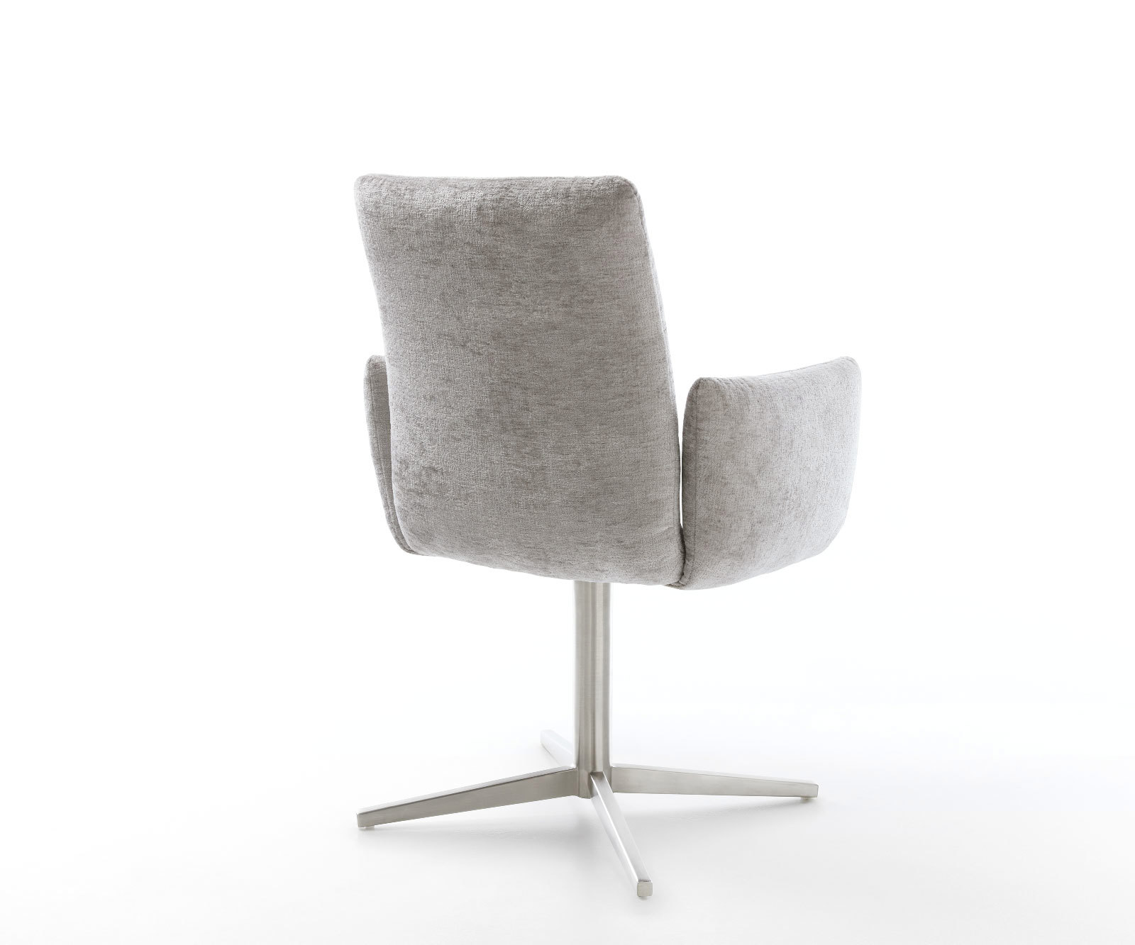 Étkezőszék Jova-Flex karfás mikroszálas ezüstszürke rozsdamentes acél láb 360° forgatható zsákrugós - Image 5