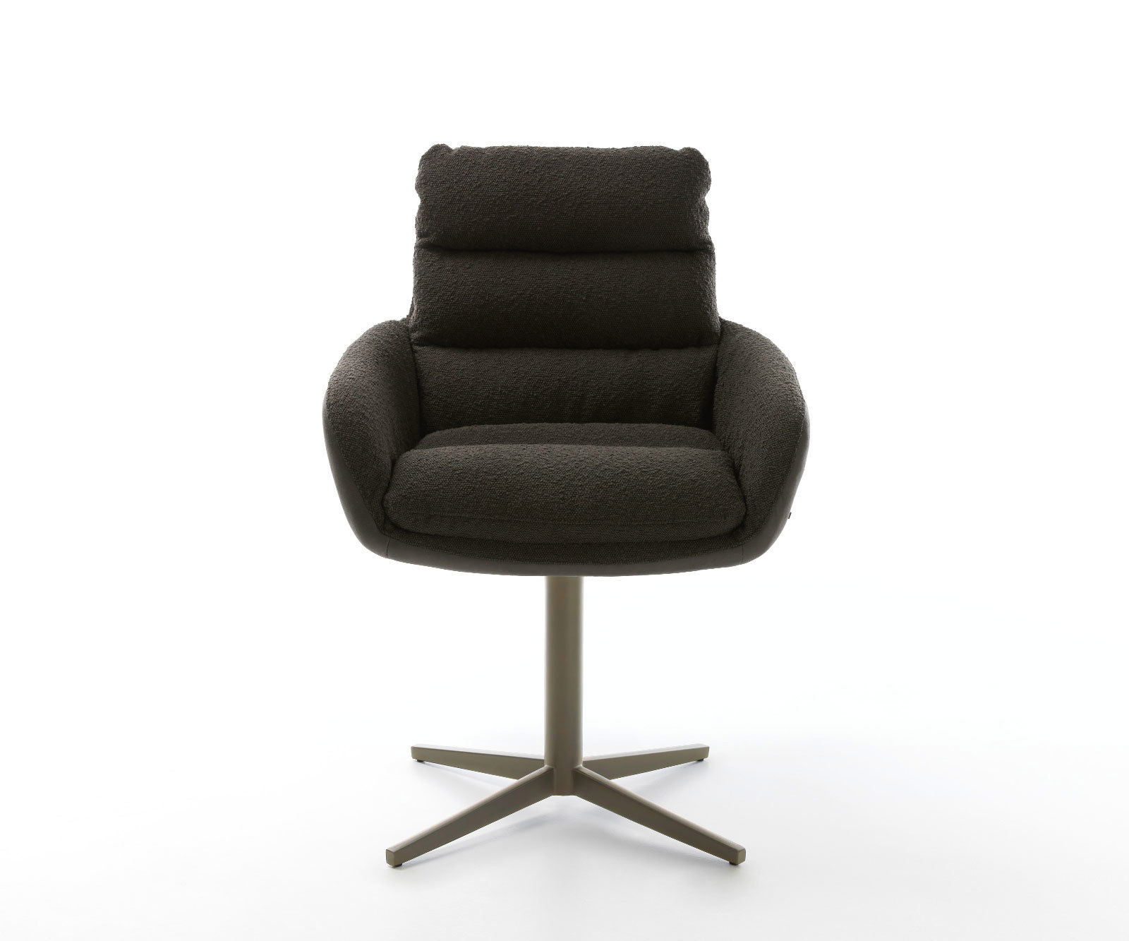 Étkezőszék Abelia-Flex karfás vegyes anyag fekete titán effekt bevonatos láb 360° forgatható - Image 2