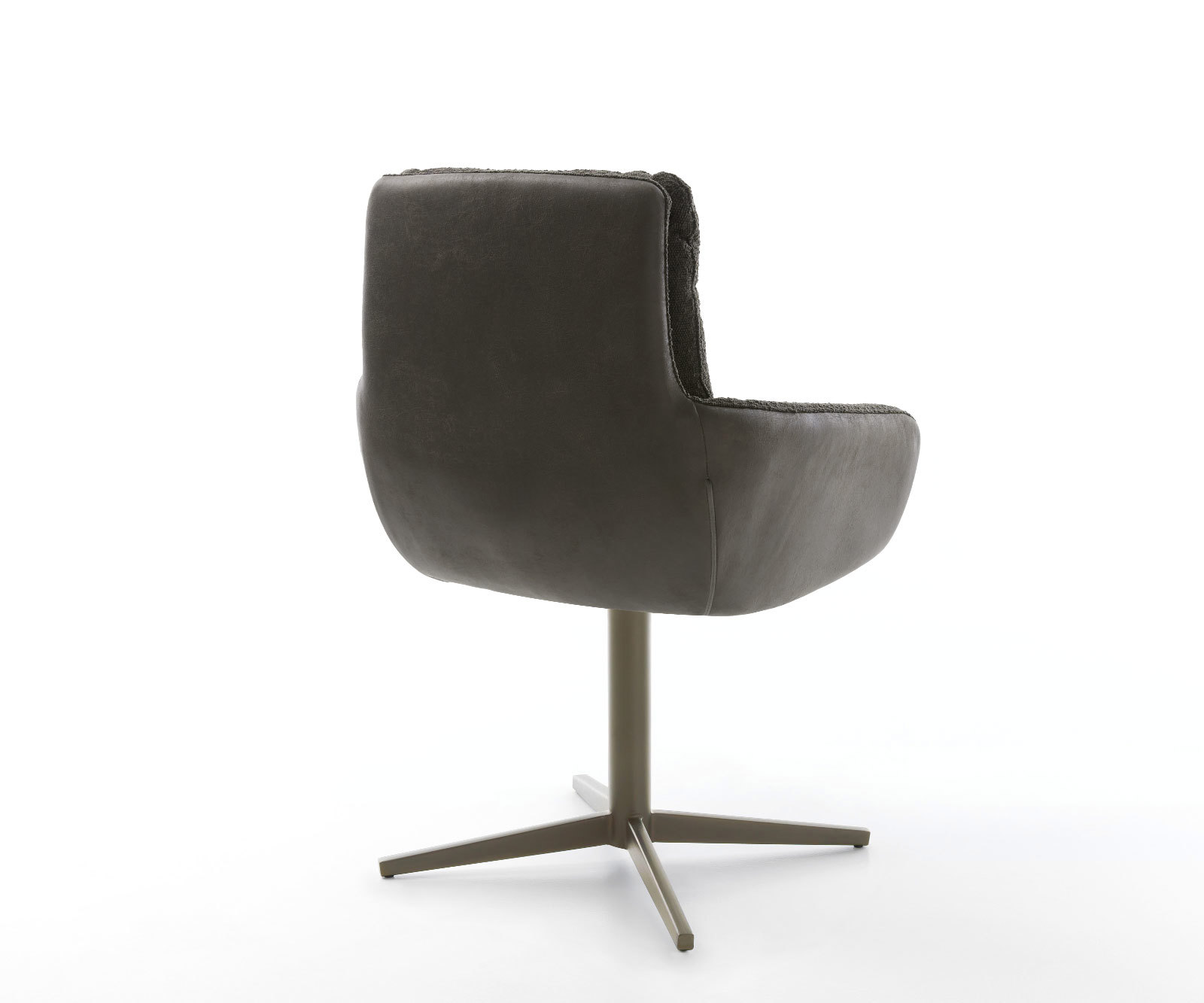 Étkezőszék Abelia-Flex karfás vegyes anyag fekete titán effekt bevonatos láb 360° forgatható - Image 5