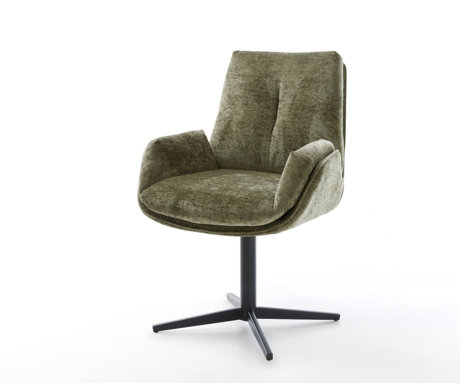 Étkezőszék Clea-Flex mikroszálas oliva fekete láb 360° forgatható