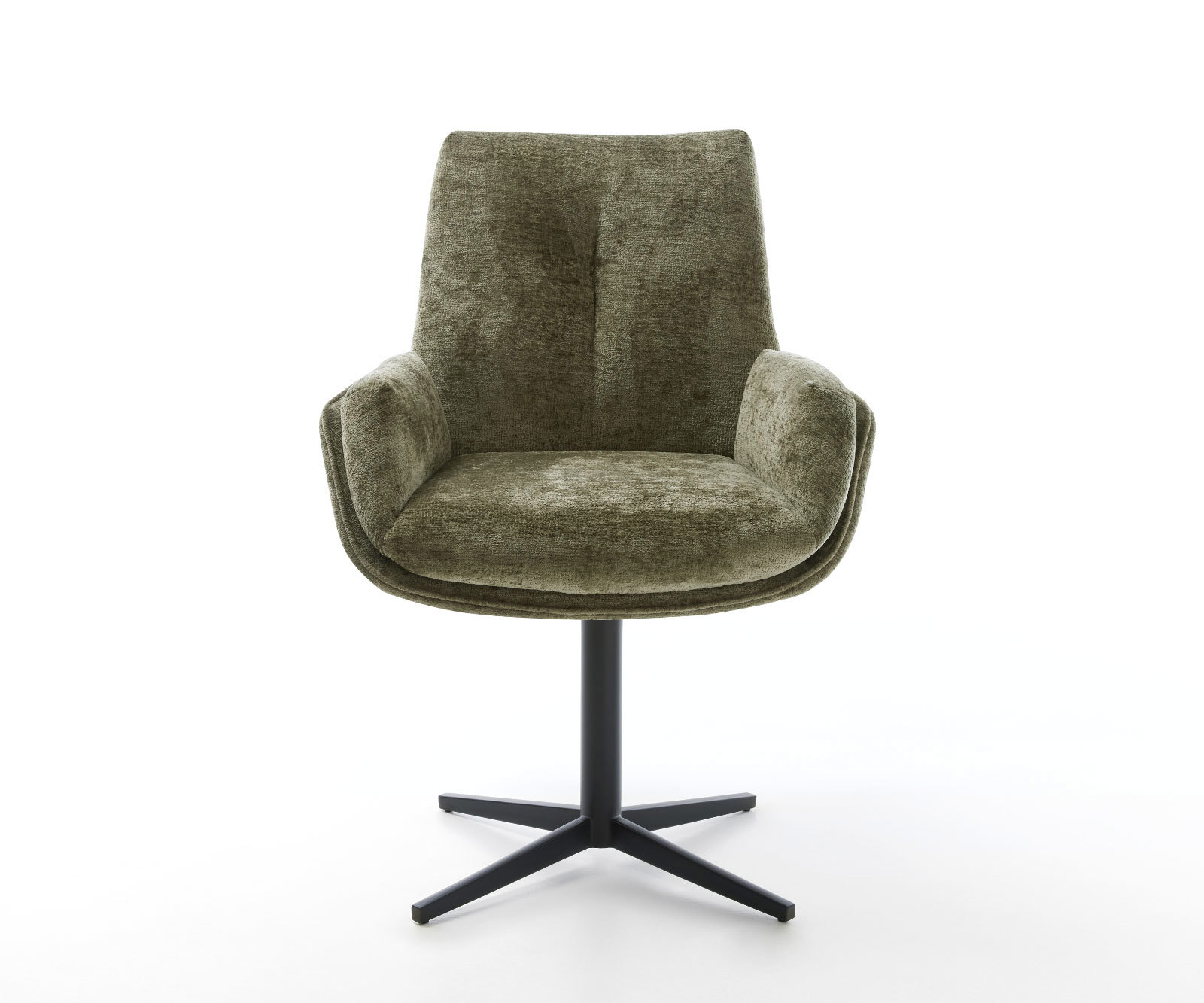 Étkezőszék Clea-Flex mikroszálas oliva fekete láb 360° forgatható - Image 2