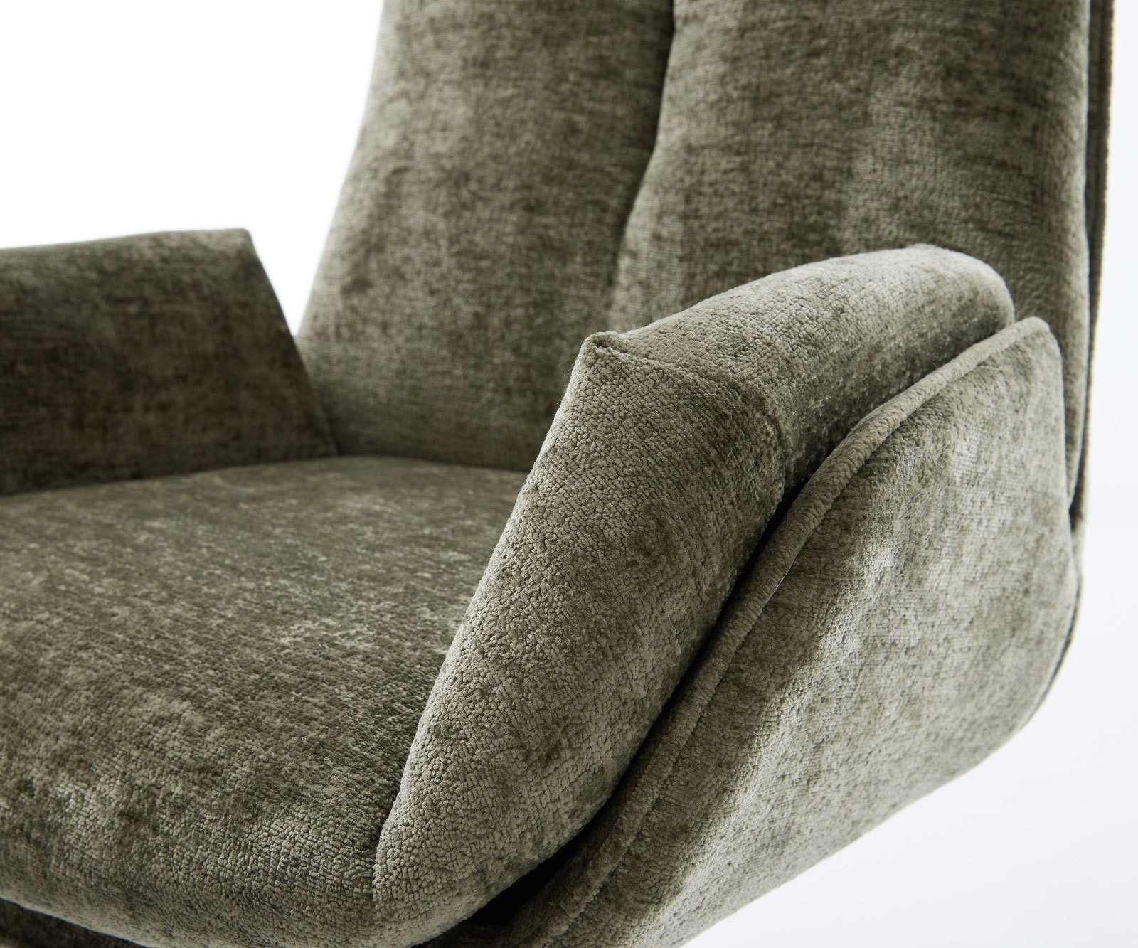 Étkezőszék Clea-Flex mikroszálas oliva fekete láb 360° forgatható - Image 4