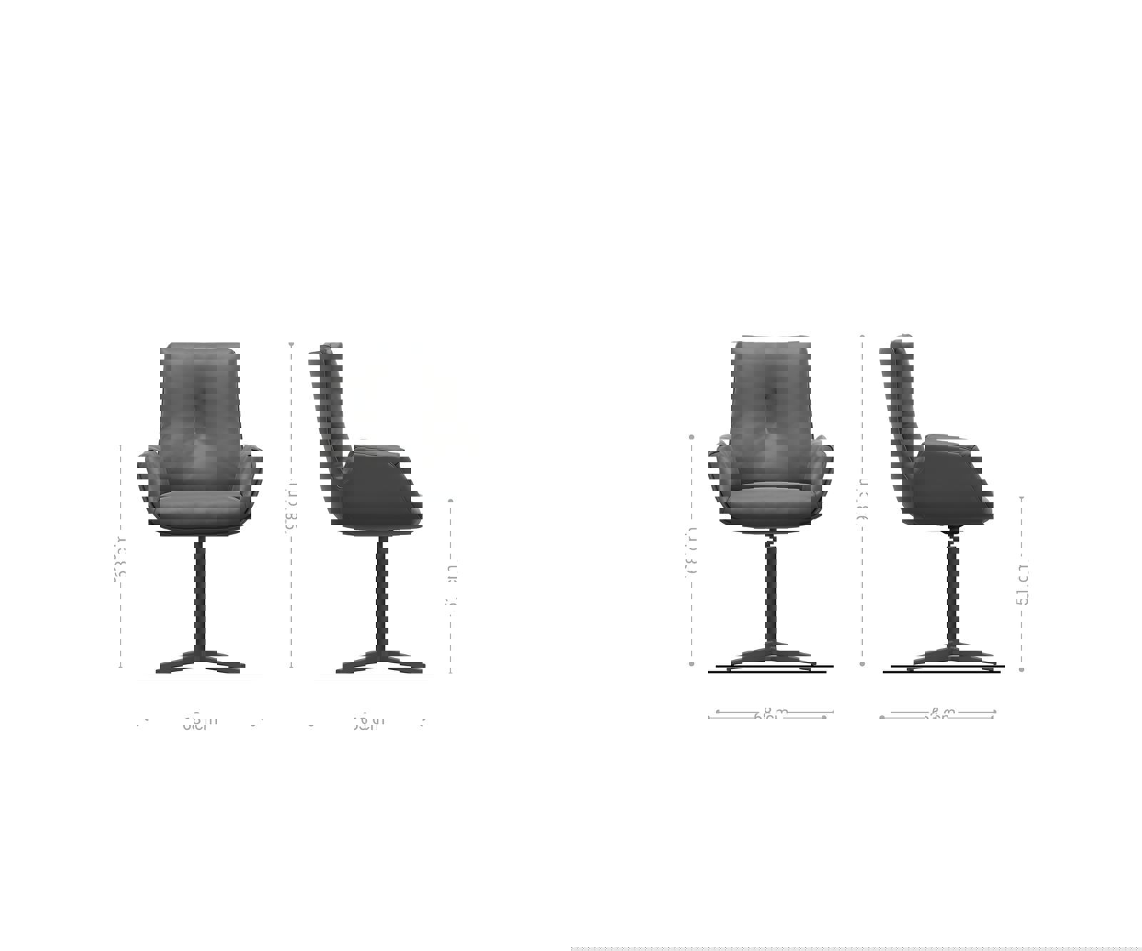 Étkezőszék Clea-Flex mikroszálas oliva fekete láb 360° forgatható - Image 6