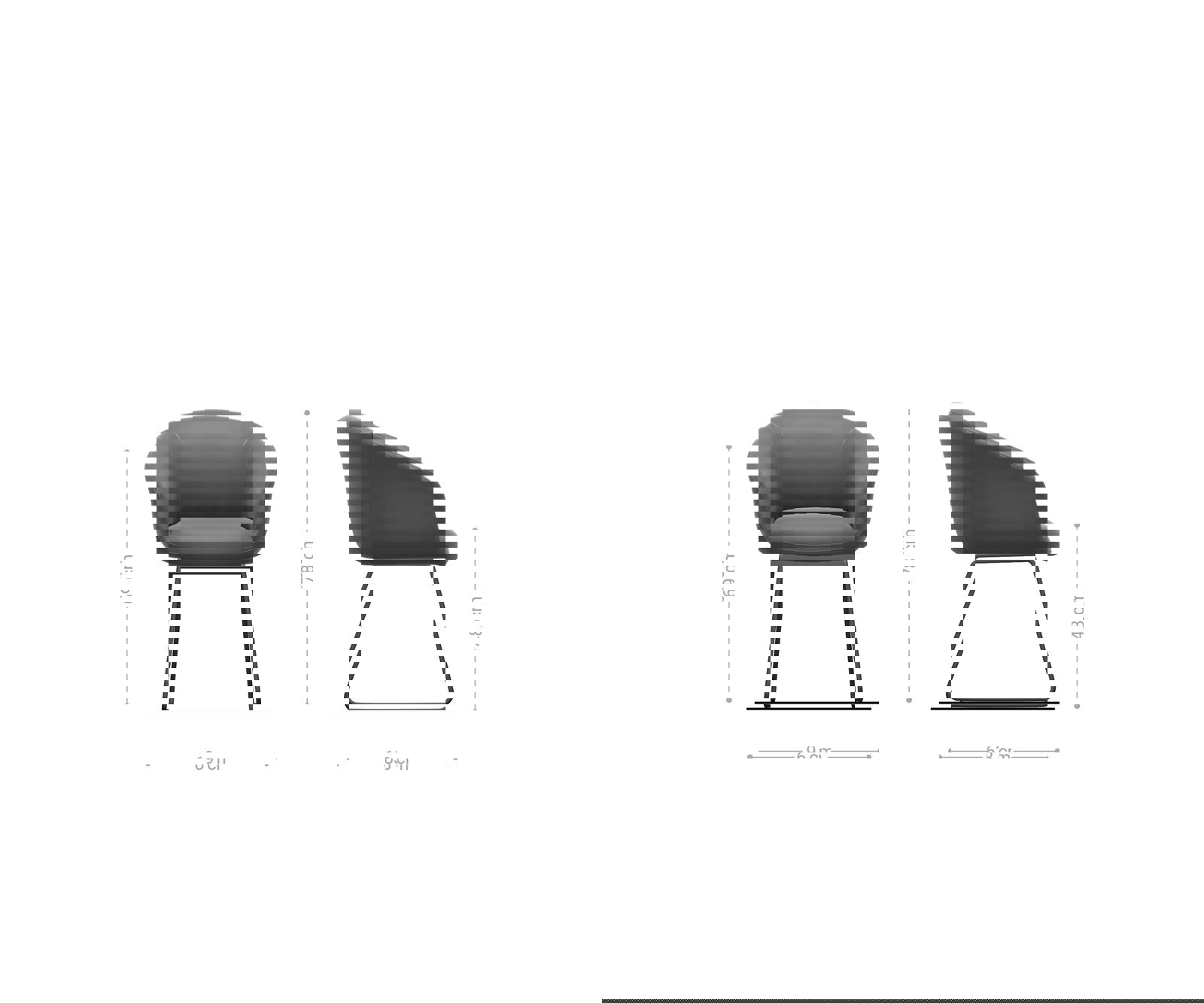 Étkezőszék Vinka-Flex karfás mikroszálas pasztellkék vékony fém láb zsákrugós rugózattal - Image 6