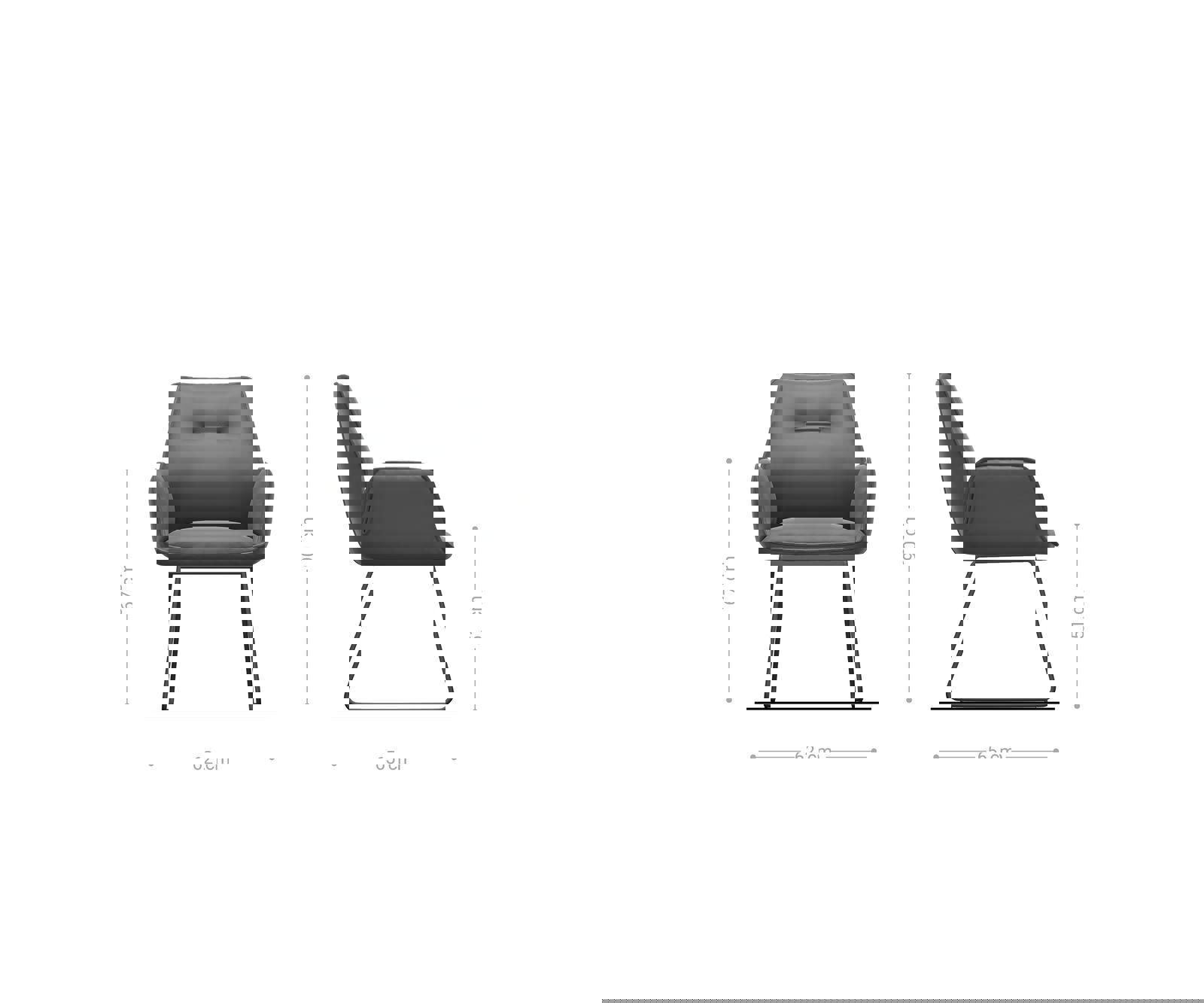 Étkezőszék Zoa-Flex mikroszálas pasztellkék vékony lábazat rozsdamentes acél zsákrugós - Image 6