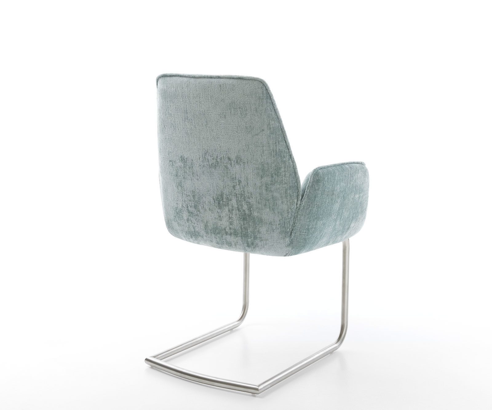 Étkezőszék Zoa-Flex mikroszálas pasztellkék étkezőszék kerek rozsdamentes acél zsákrugós - Image 5