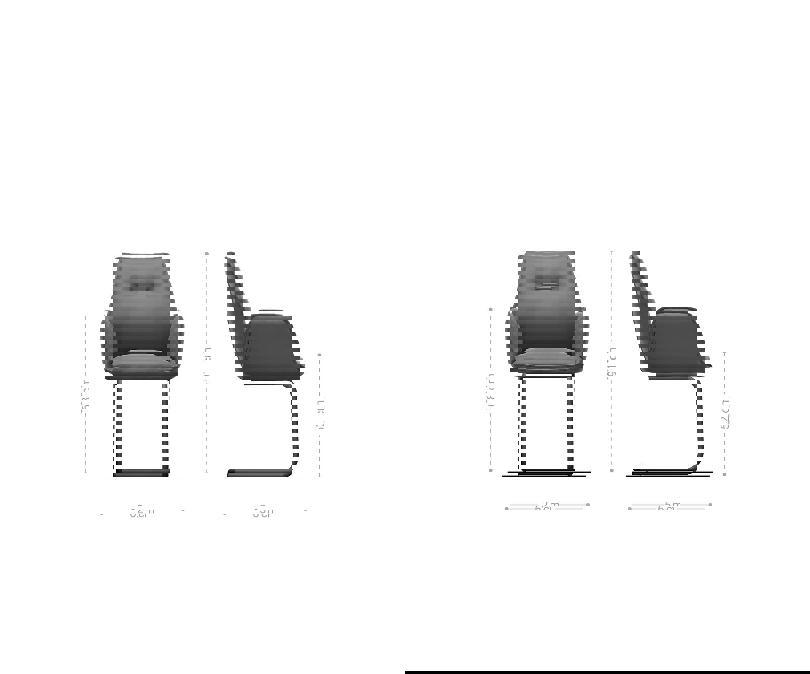 Étkezőszék Zoa-Flex mikroszálas ezüstszürke étkezőszék kerek rozsdamentes acél zsákrugós - Image 6