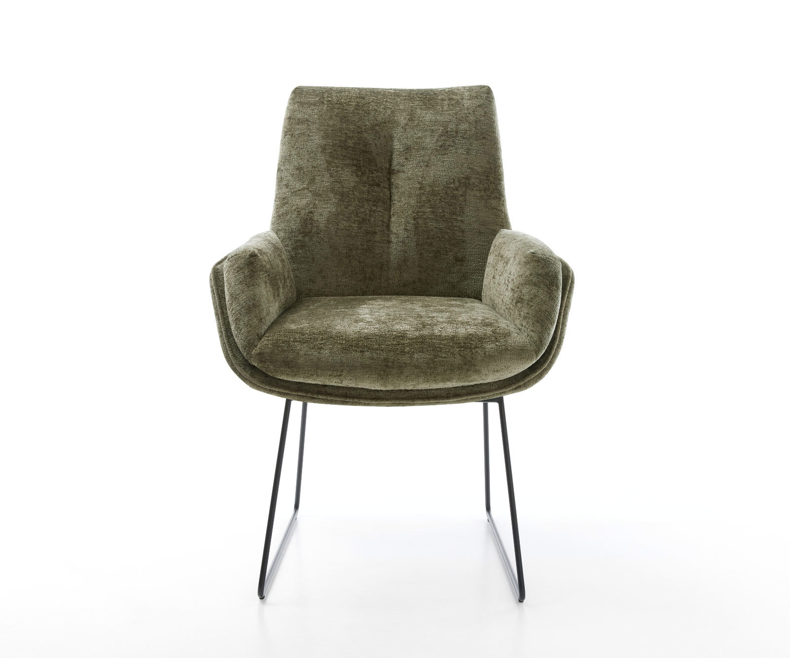 Étkezőszék Clea-Flex mikroszálas oliva fekete vékony lábazattal - Image 2