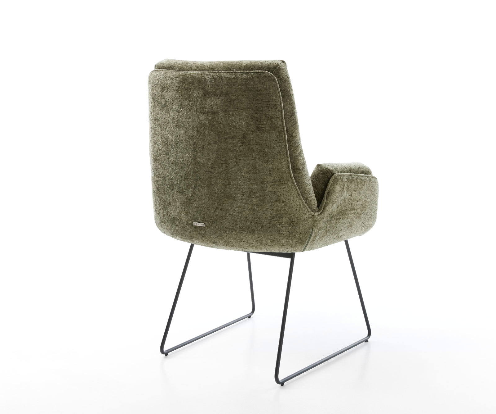 Étkezőszék Clea-Flex mikroszálas oliva fekete vékony lábazattal - Image 5