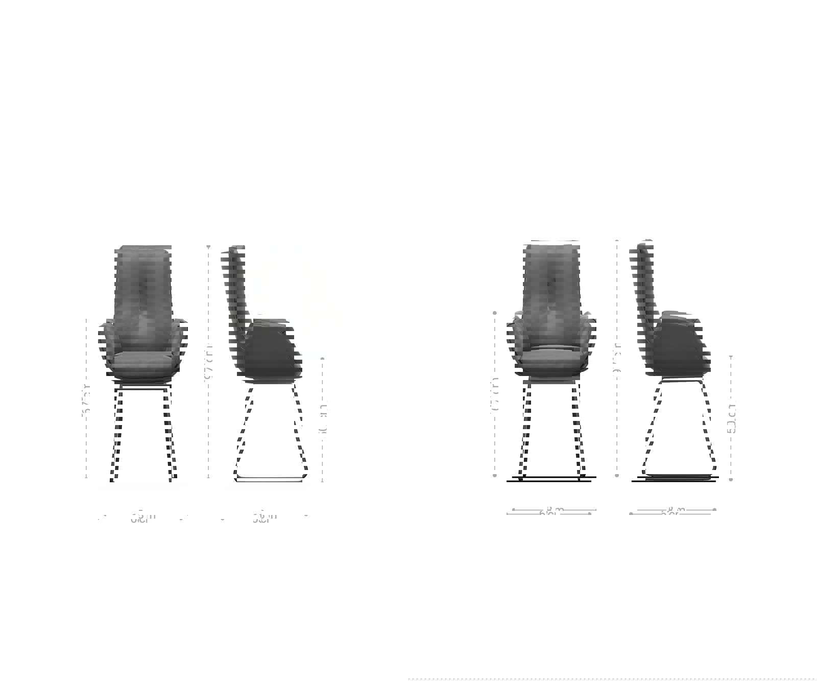 Étkezőszék Clea-Flex mikroszálas oliva fekete vékony lábazattal - Image 6