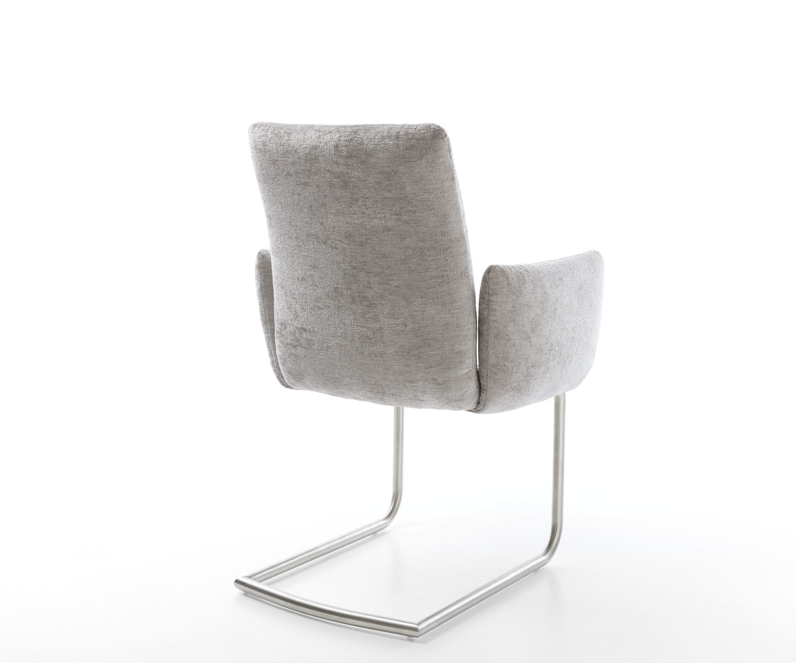 Étkezőszék Jova-Flex karfás mikroszálas ezüstszürke étkezőszék kerek rozsdamentes acél zsákrugós - Image 5