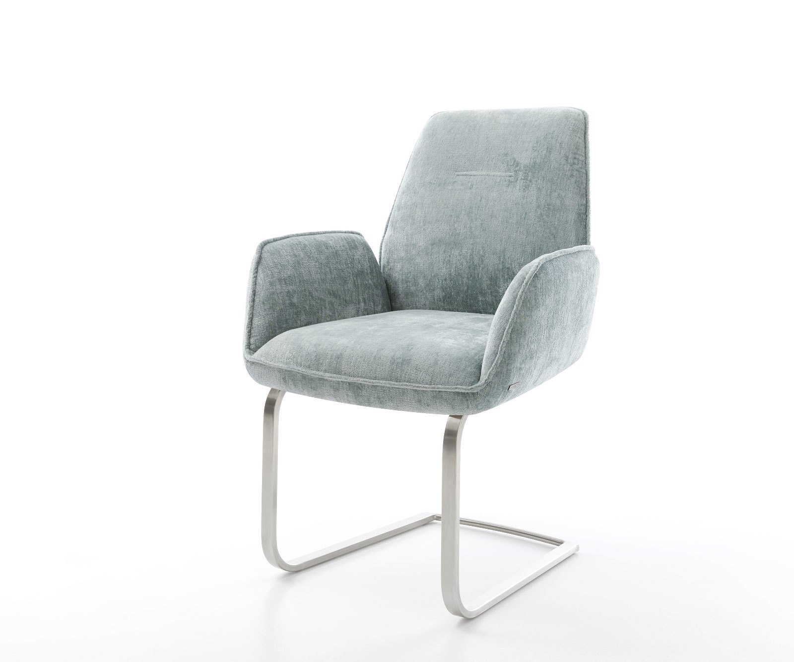 Étkezőszék Zoa-Flex mikroszálas pasztellkék étkezőszék lapos rozsdamentes acél zsákrugós