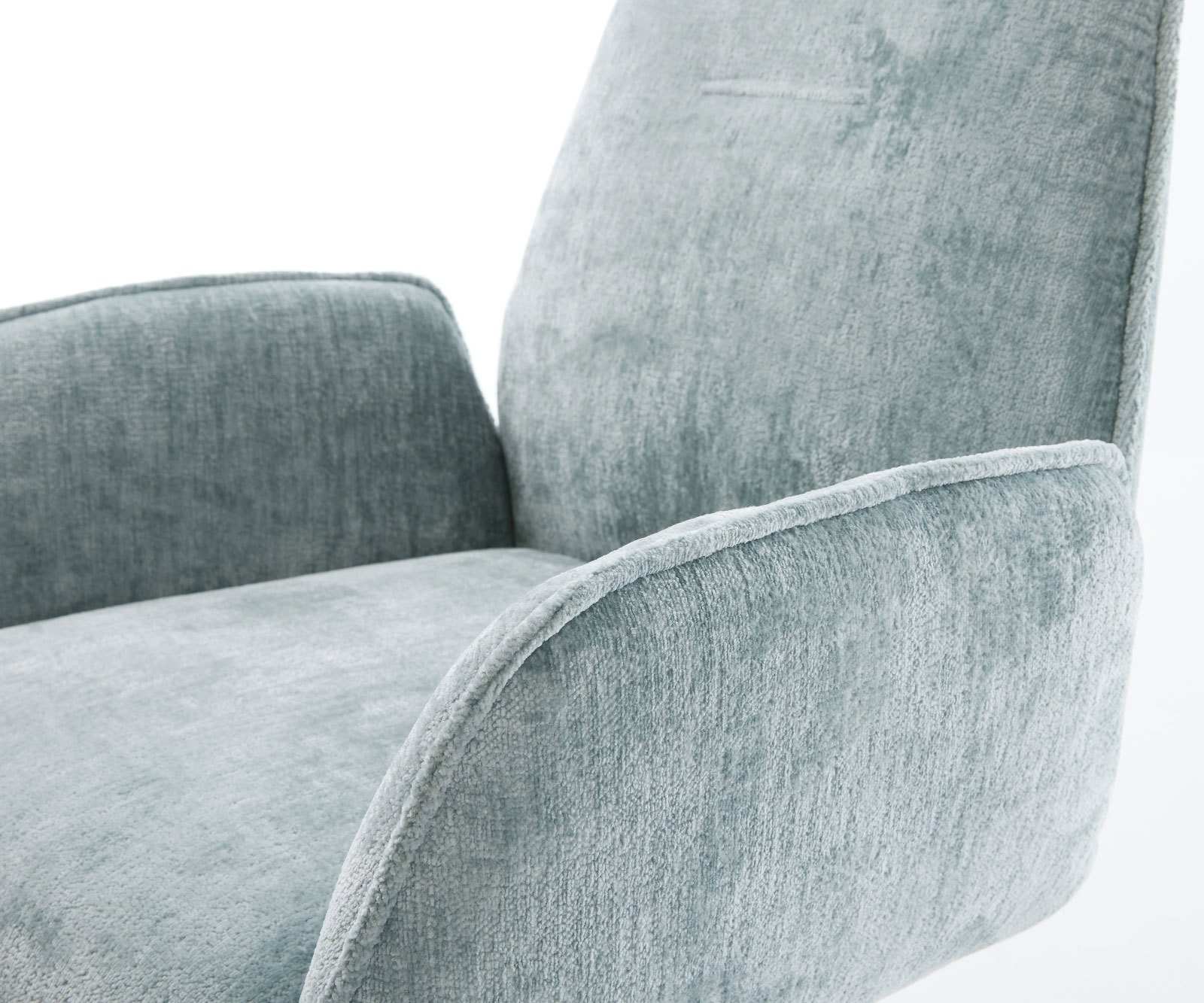 Étkezőszék Zoa-Flex mikroszálas pasztellkék étkezőszék lapos rozsdamentes acél zsákrugós - Image 4