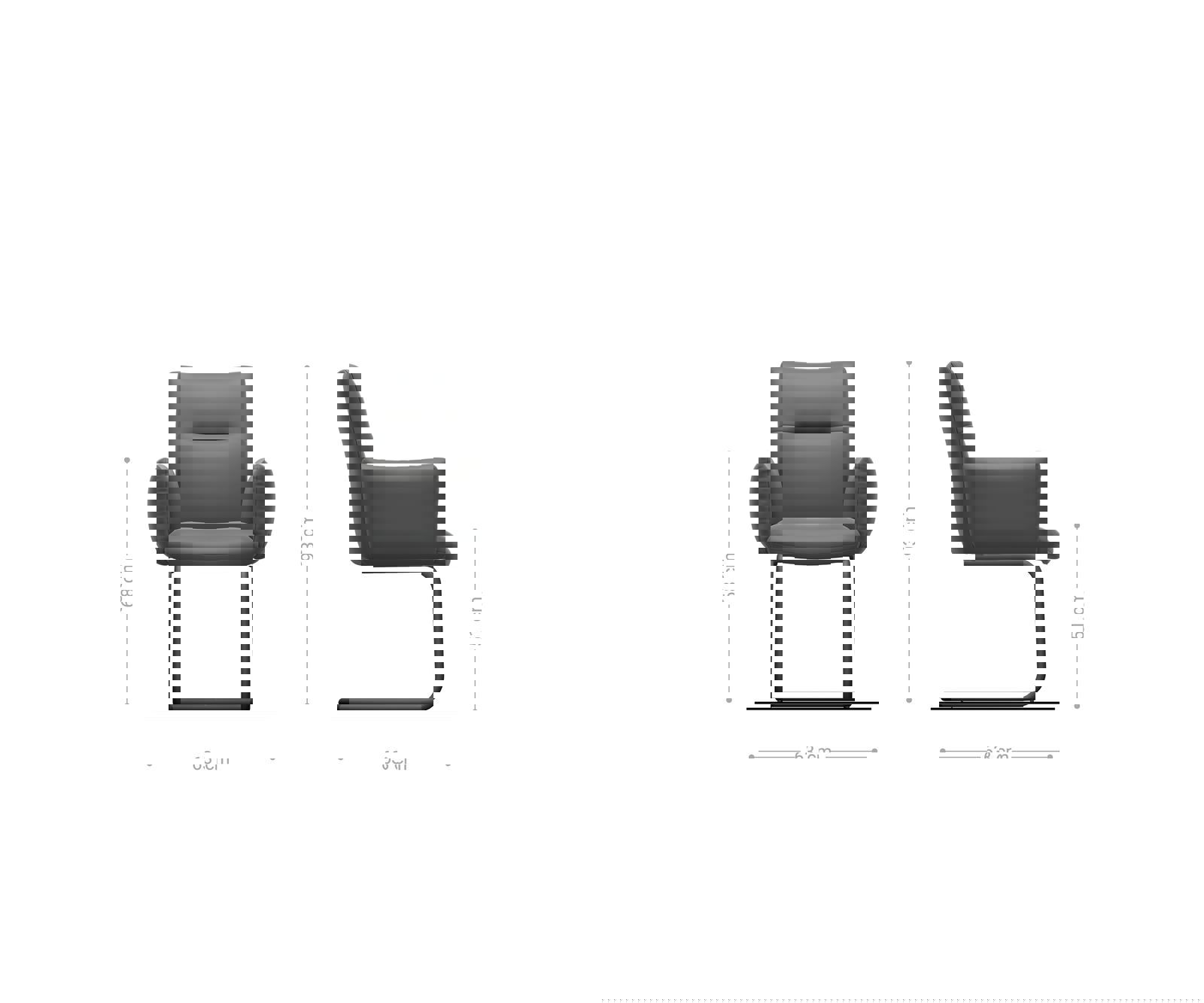 Étkezőszék Jova-Flex karfás mikroszálas oliva étkezőszék kerek fekete zsákrugós - Image 6