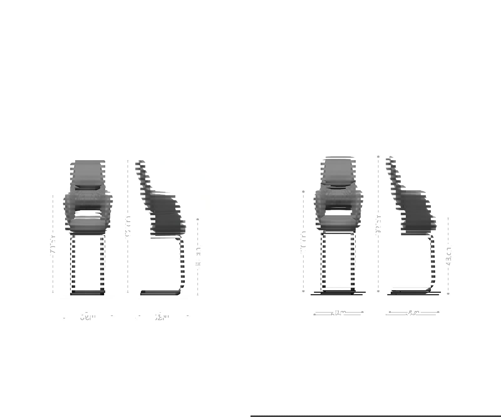 Étkezőszék Yago-Flex karfás mikroszálas oliva étkezőszék kerek fekete zsákrugós - Image 6