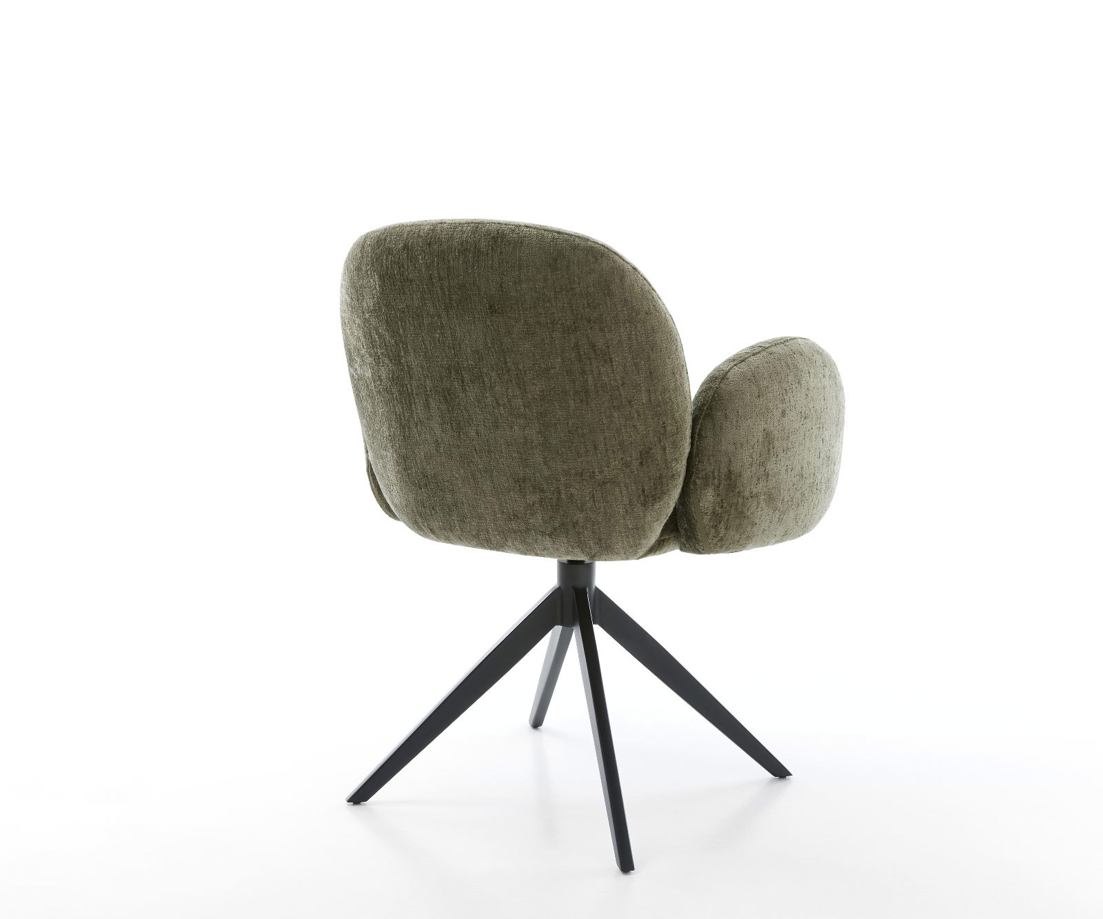 Étkezőszék Nube-Flex karfás mikroszálas oliva kereszt láb széles fekete 360° forgatható billenő zsákrugós - Image 5