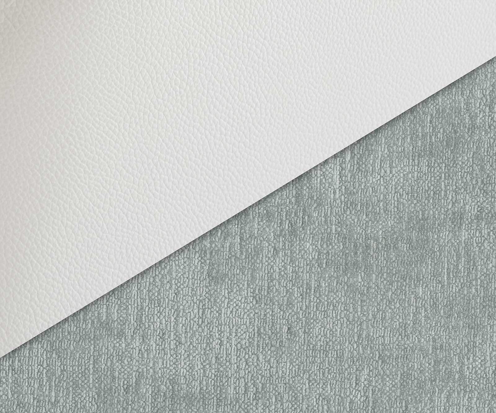 Étkezőszék Zoa-Flex vegyes anyag valódi bőr fehér-pasztellkék kereszt láb széles fehér 360° forgatható billenő zsákrugós - Image 3