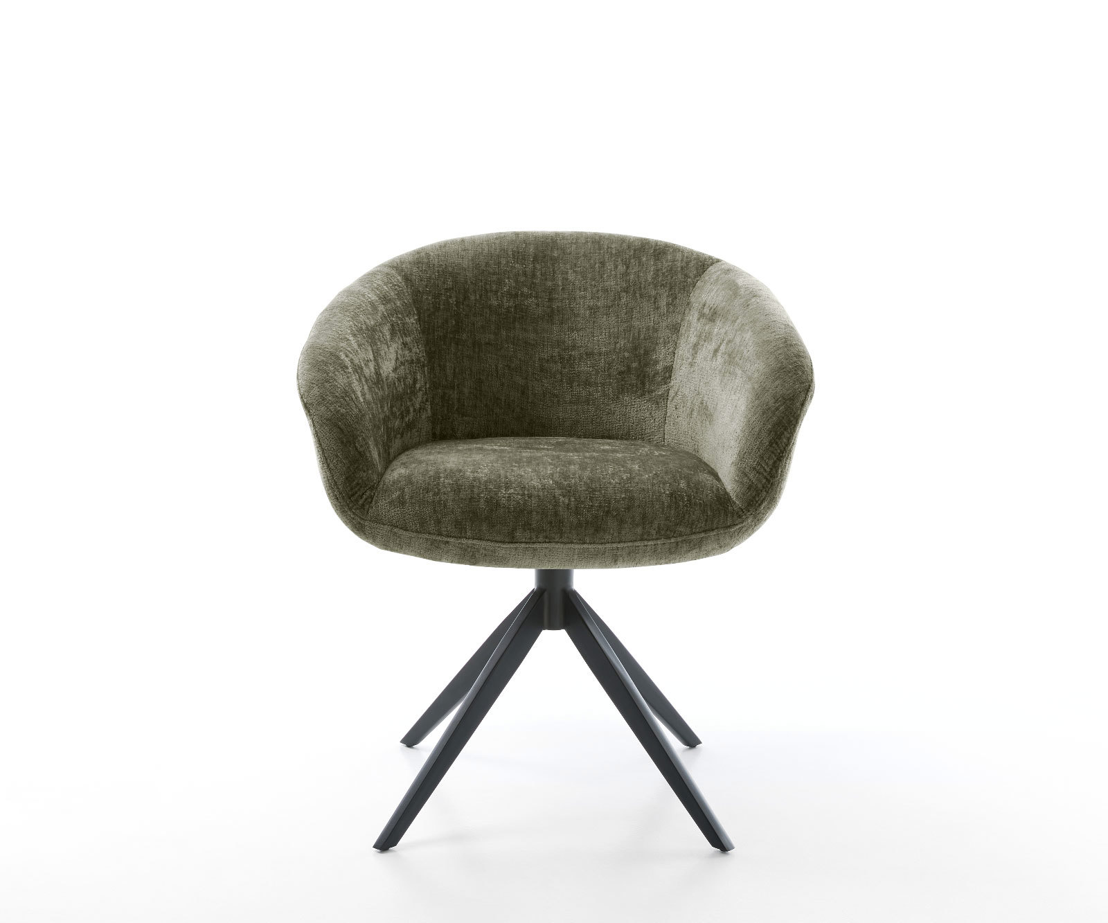 Étkezőszék Vinka-Flex karfás mikroszálas oliva kereszt láb széles fekete 360° forgatható billenő zsákrugós - Image 2