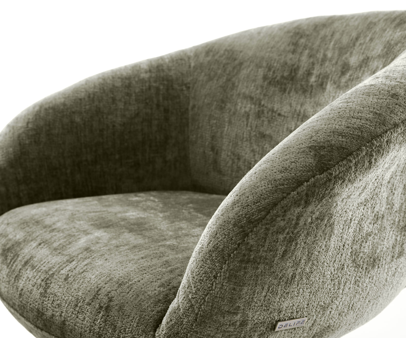 Étkezőszék Vinka-Flex karfás mikroszálas oliva kereszt láb széles fekete 360° forgatható billenő zsákrugós - Image 4