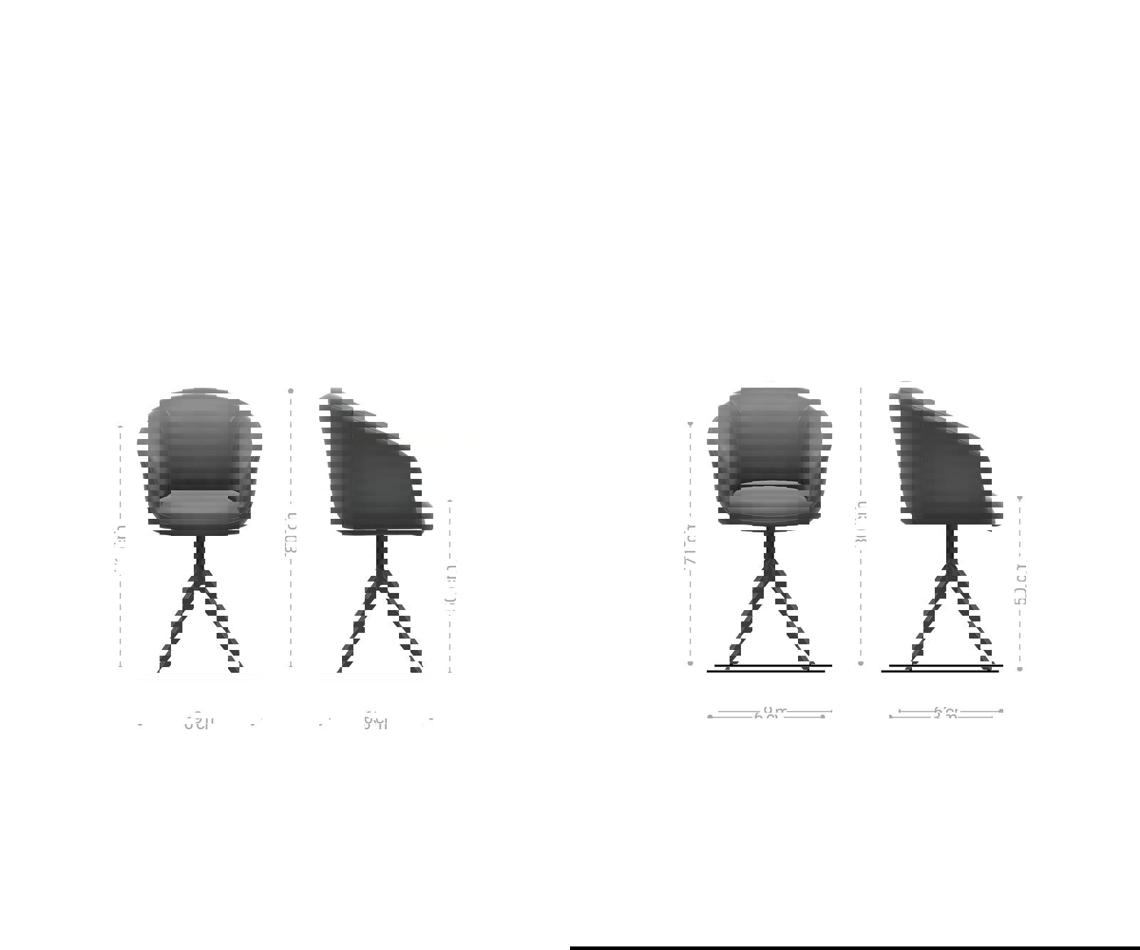 Étkezőszék Vinka-Flex karfás mikroszálas oliva kereszt láb széles fekete 360° forgatható billenő zsákrugós - Image 6