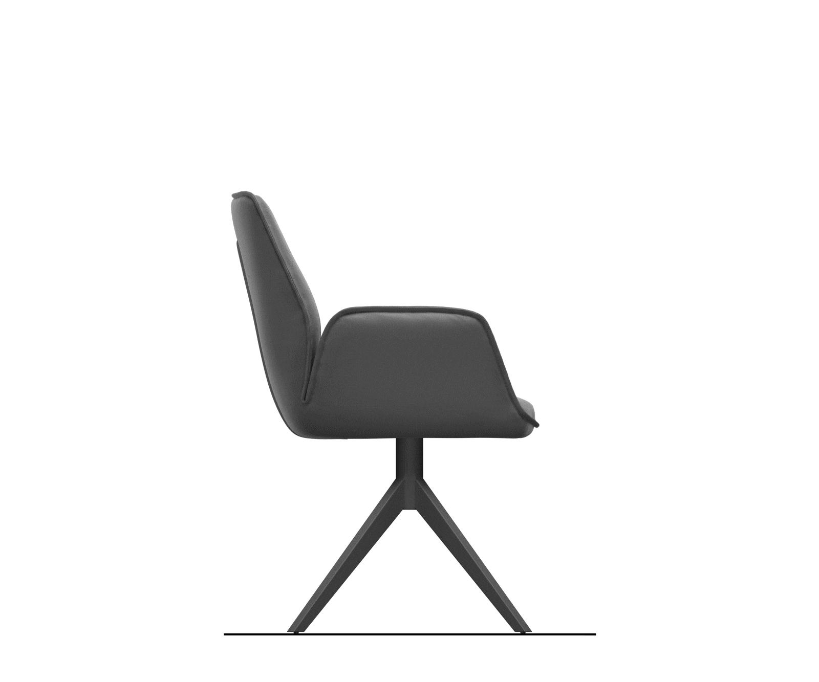 Étkezőszék Zoa-Flex mikroszálas pasztellkék kereszt láb széles fehér 360° forgatható billenő zsákrugós matrac - Image 8