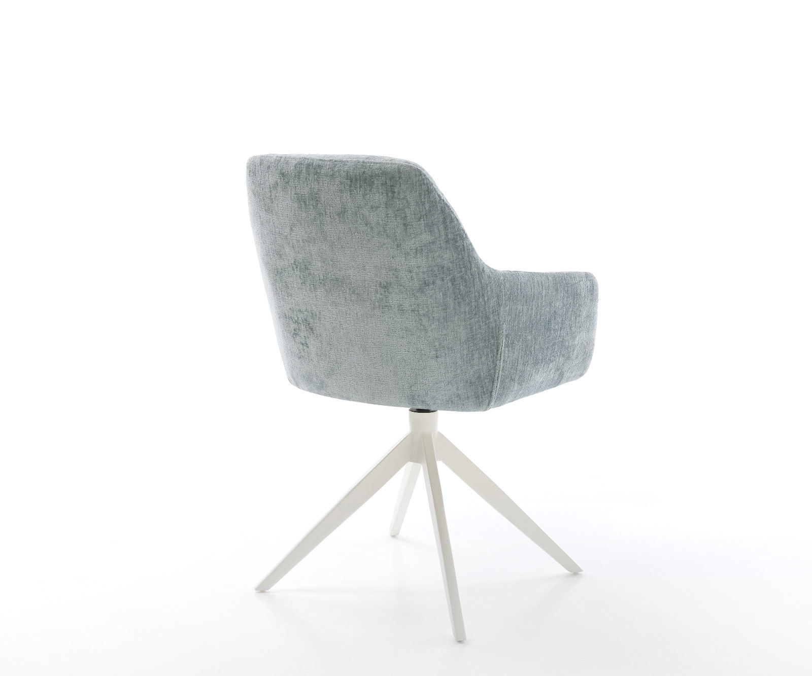 Étkezőszék Pejo-Flex mikroszálas pasztellkék kereszt láb széles fehér 360° forgatható billenő zsákrugós - Image 5