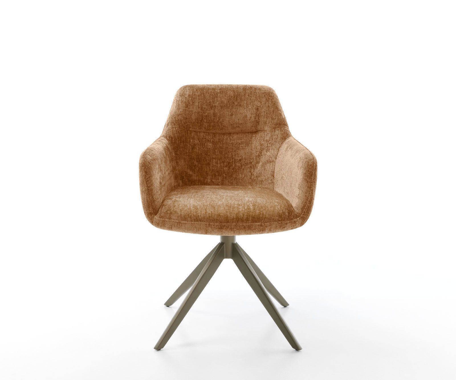 Étkezőszék Pejo-Flex plüss kordbársony rozsdás kereszt láb széles titán hatású 360° forgatható billenő zsákrugós matraccal - Image 2