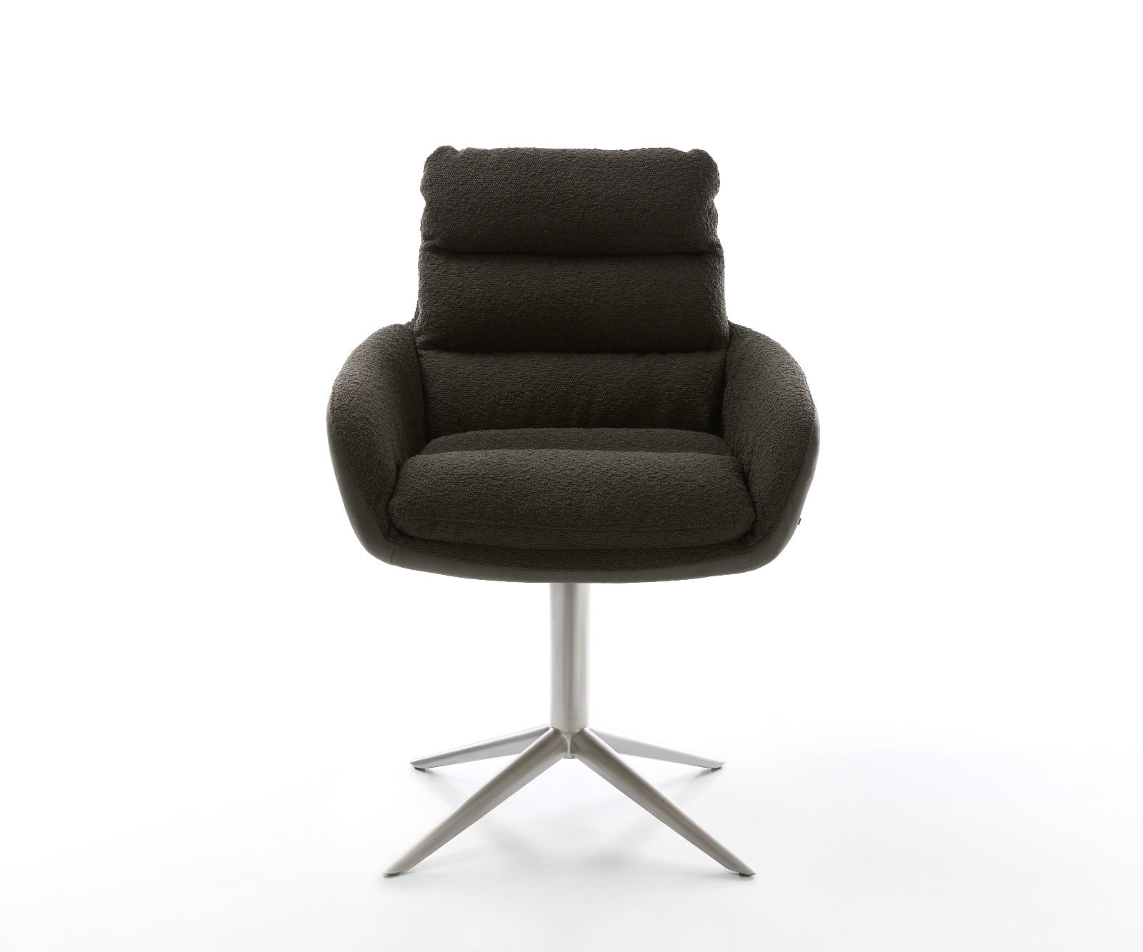 Étkezőszék Abelia-Flex karfás vegyes anyag fekete rozsdamentes acél kereszt láb 360° forgatható hintamechanizmus - Image 2