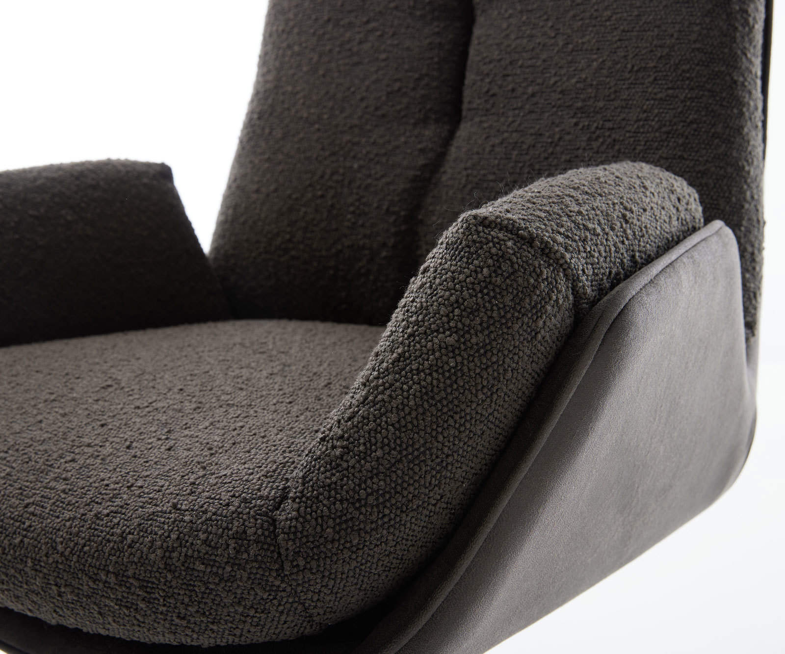 Étkezőszék Clea-Flex vegyes anyag fekete rozsdamentes acél láb 360° forgatható billenő funkcióval - Image 4