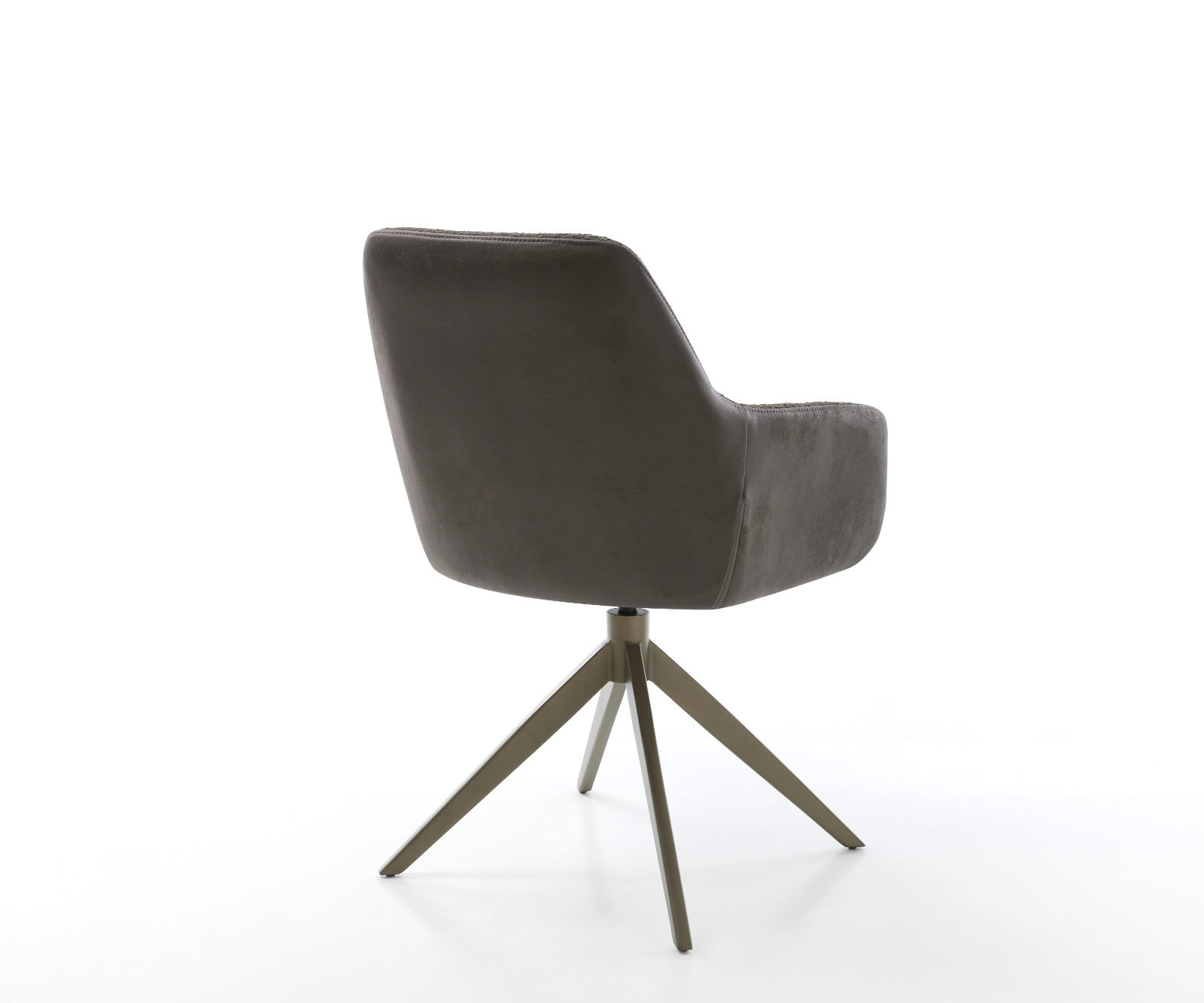 Étkezőszék Pejo-Flex vegyes anyag fekete kereszt láb széles titán effekt felület 360° forgatható billenő zsákrugós - Image 5